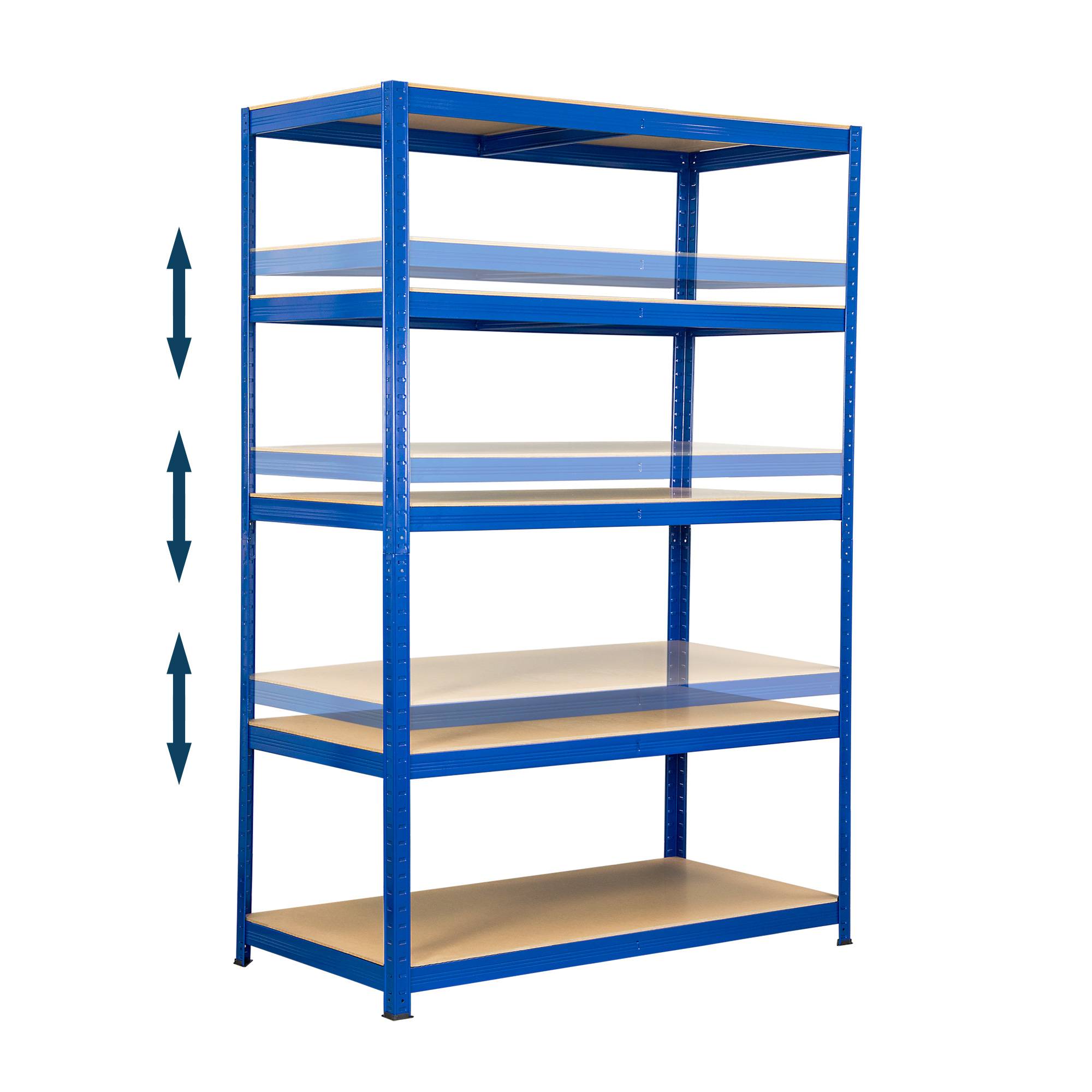 SCHMIDT security tools Schwerlastregal 180x120x60cm Steckregal 275kg pro Boden Lager-Regal belastbar mit 1375kg