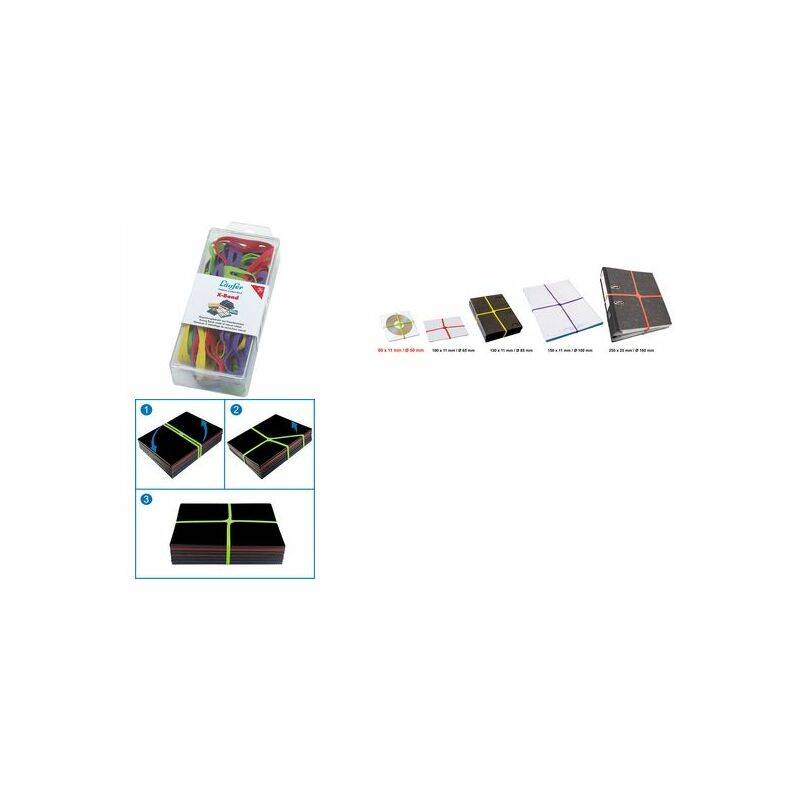 Läufer X-Band in der Dose - 30 g, 80 x 11 mm, bunt sortiert