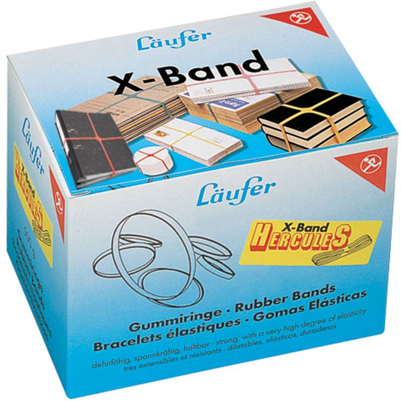 Läufer X-Band im Karton - 500 g, 250 x 25 mm, bunt sortiert