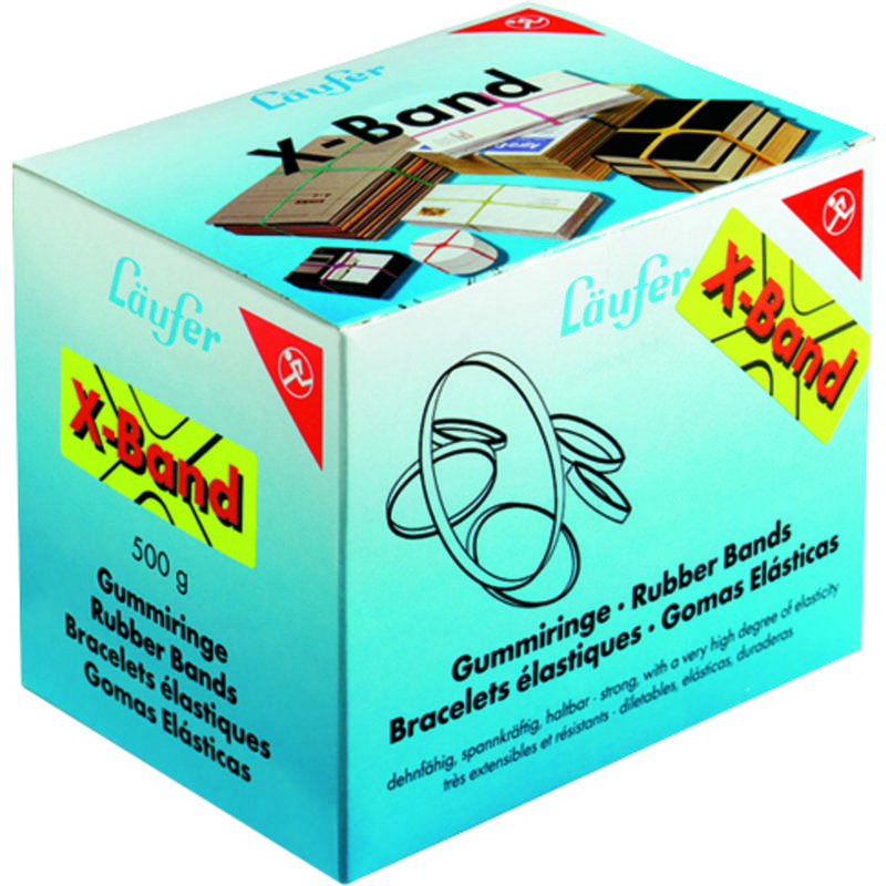 Läufer X-Band im Karton - 500 g, 100 x 11 mm, bunt sortiert