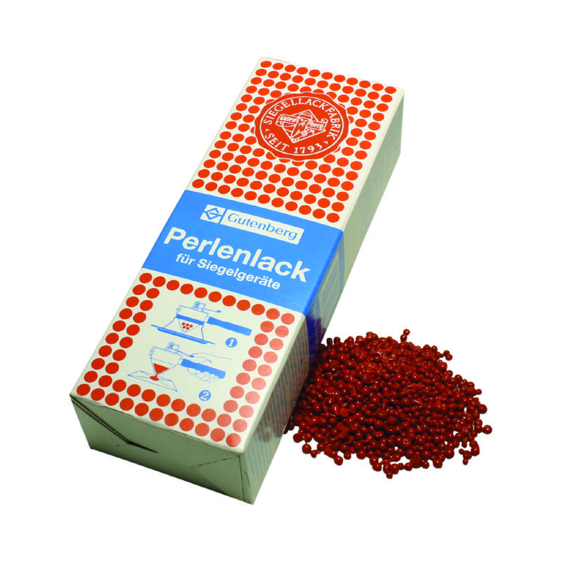 Gutenberg Siegellack Perlenlack, zinnoberrot