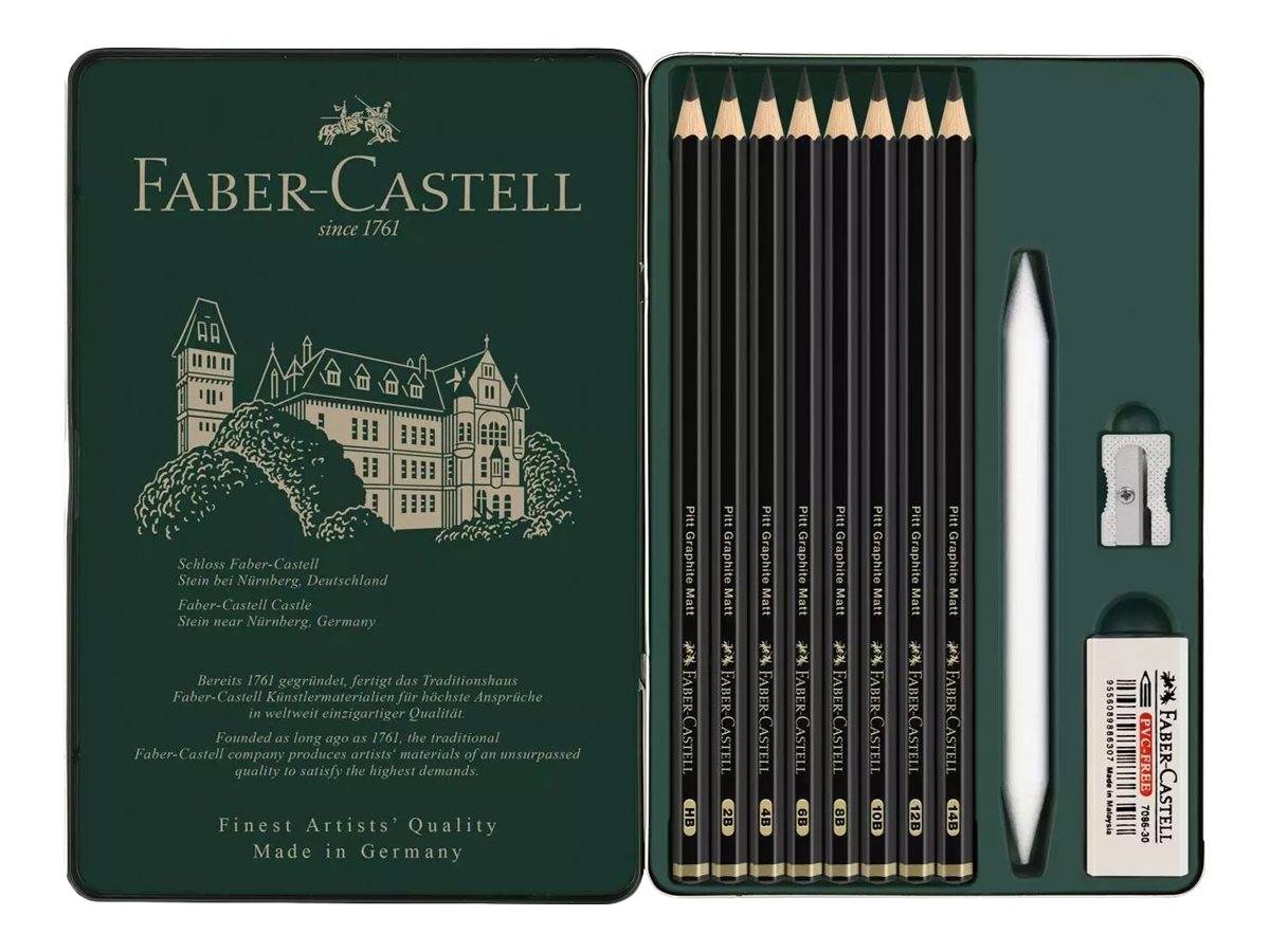 FABER-CASTELL Pitt Graphite Matt - Bleistift - Grafit - gemischt (Packung mit 8)