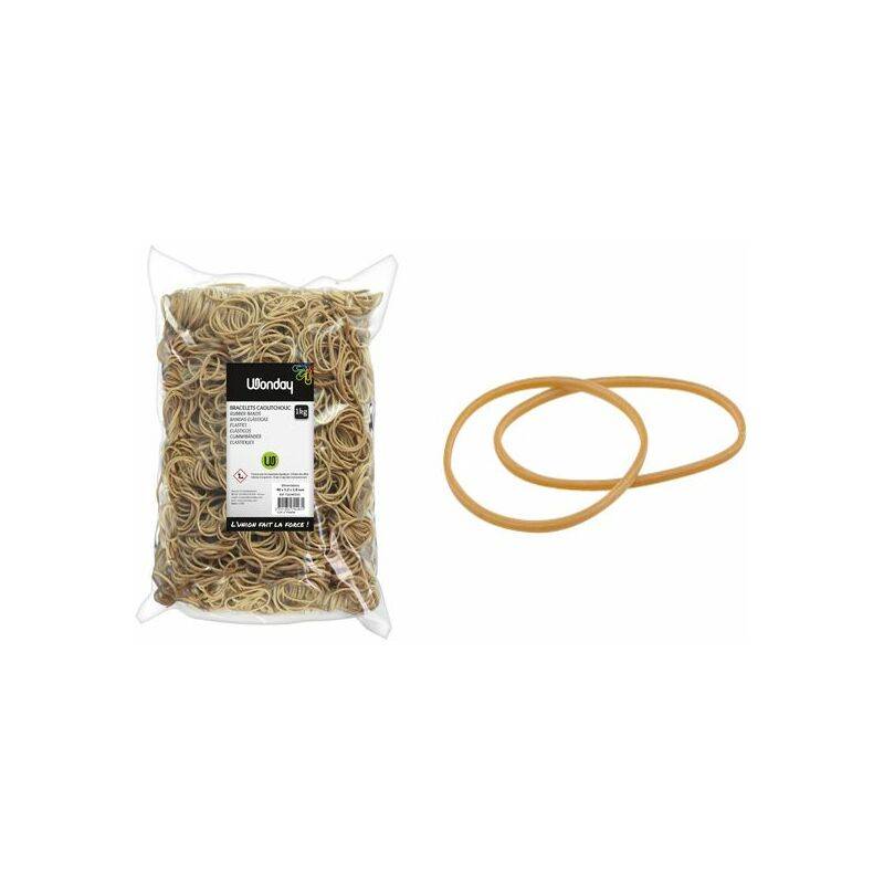 Wonday Gummiringe im Beutel, natur, 38 mm, Großpackung
