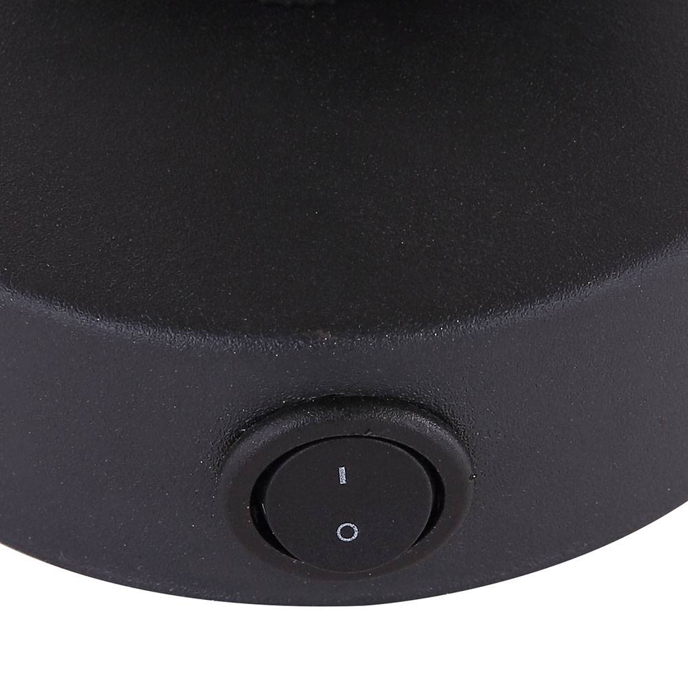 Wandleuchte schwenkbar Wandlampe Wohnzimmer schwarz Strahler Wand Modern, mit Schalter, gold Akzente, 1x E14, BxH 13x14 cm