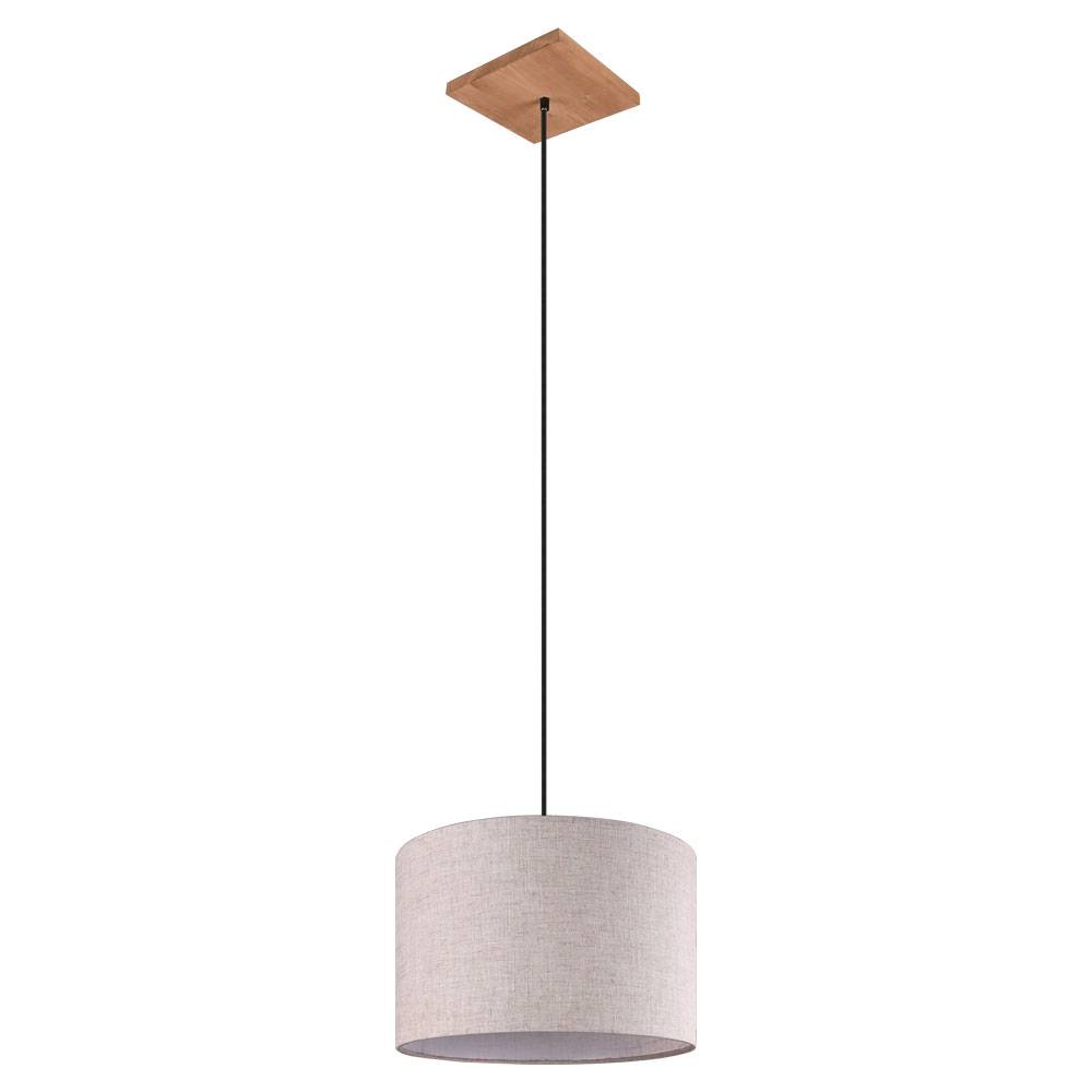 Pendel Decken Lampe Wohn Zimmer Strahler Hänge Textil Holz Flur Beleuchtung weiß