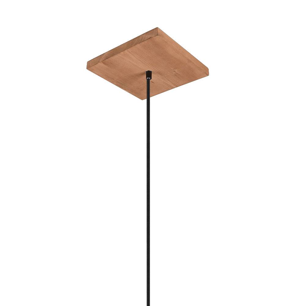 Pendel Decken Lampe Wohn Zimmer Strahler Hänge Textil Holz Flur Beleuchtung weiß