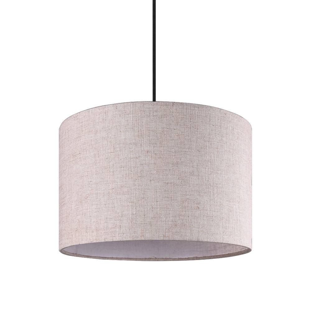 Pendel Decken Lampe Wohn Zimmer Strahler Hänge Textil Holz Flur Beleuchtung weiß
