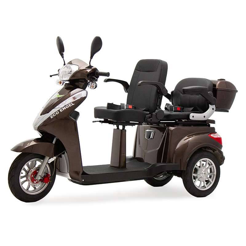 ECO ENGEL 503 Braun, 25 km/h Dreirad Roller mit 20 Ah Lithium Akku Herausnehmbar