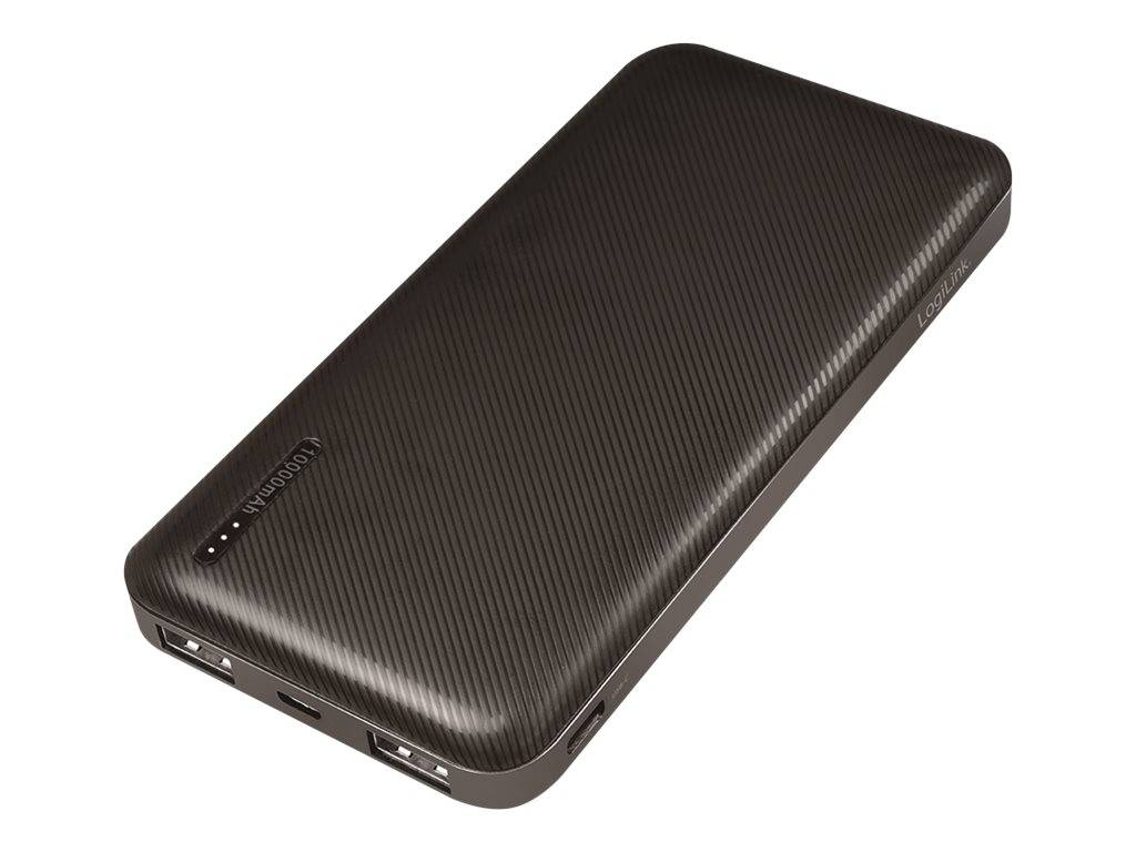LogiLink - Powerbank - 10000 mAh - 12 Watt - 2.4 A - Fast Charge - 2 Ausgabeanschlussstellen (2 x USB)