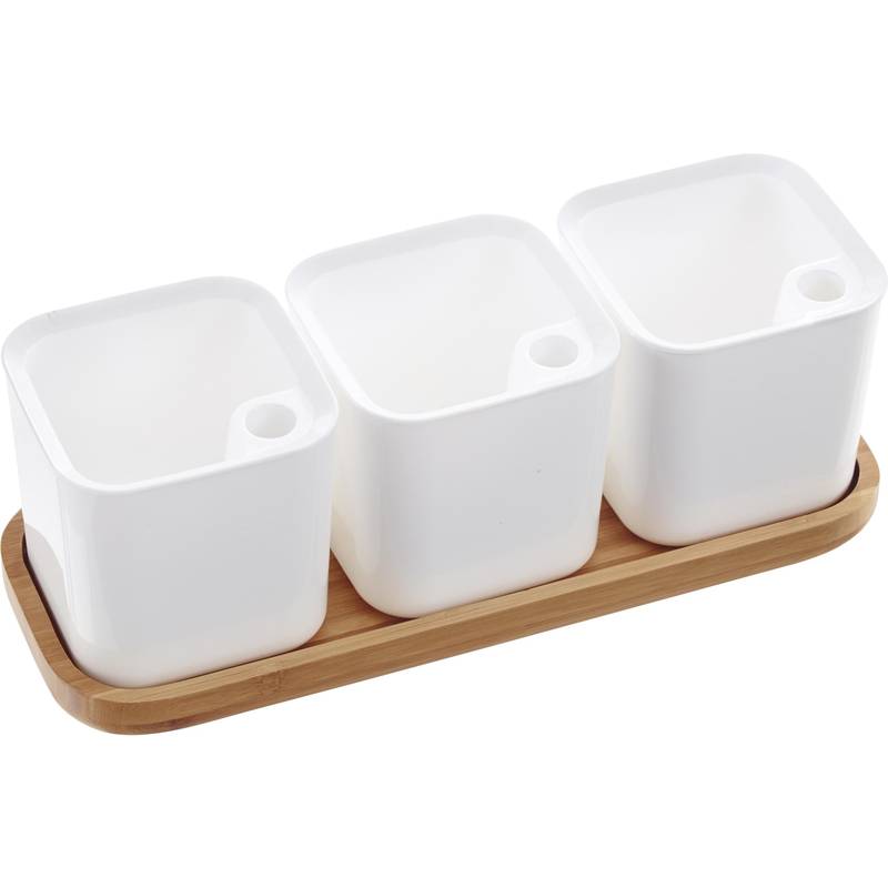 orthex Kräutertopf EDEN, 3er Set, weiß