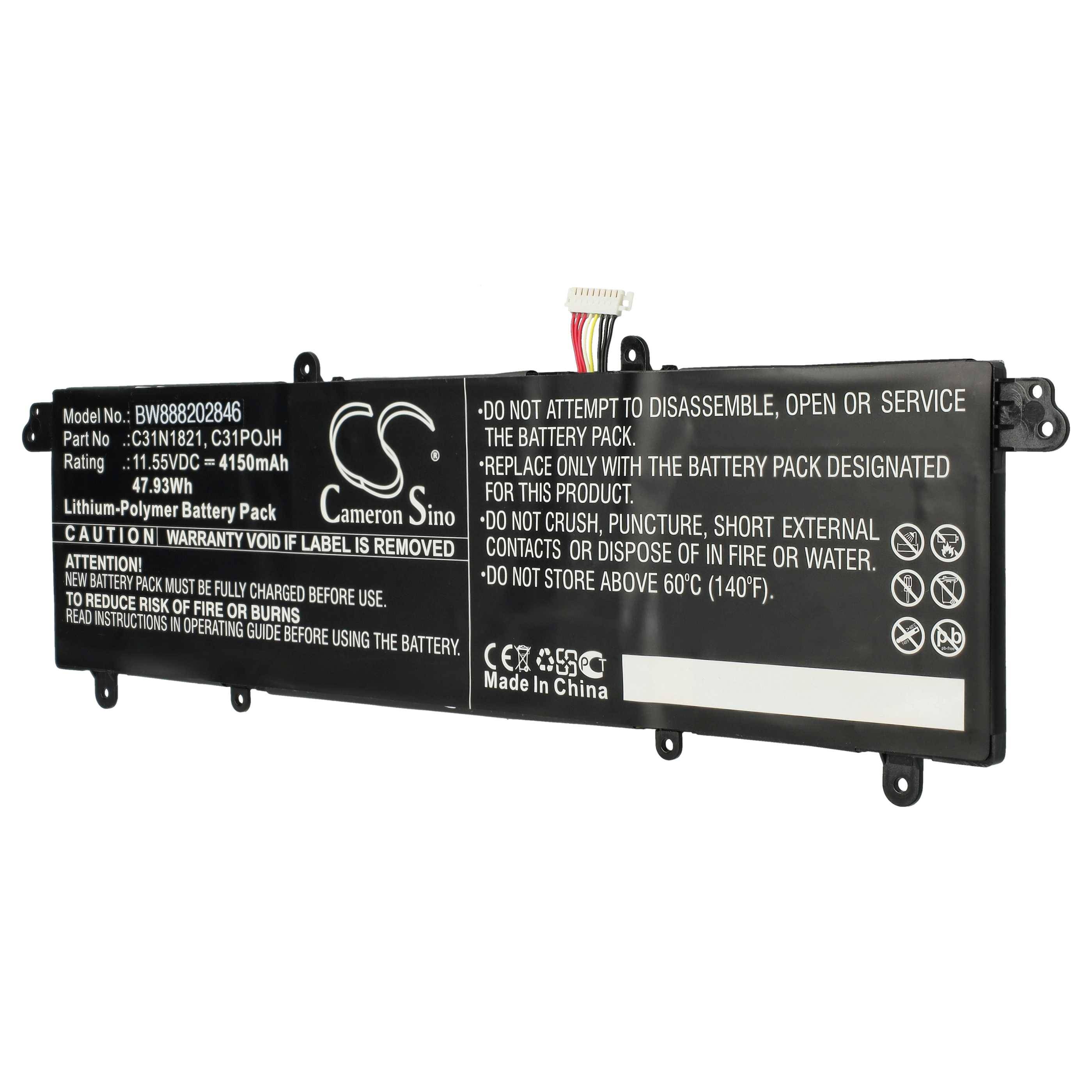 vhbw Akku kompatibel mit Asus VivoBook S15 S533FA-BQ061T Notebook (4150 mAh, 11,55 V, Li-Polymer)