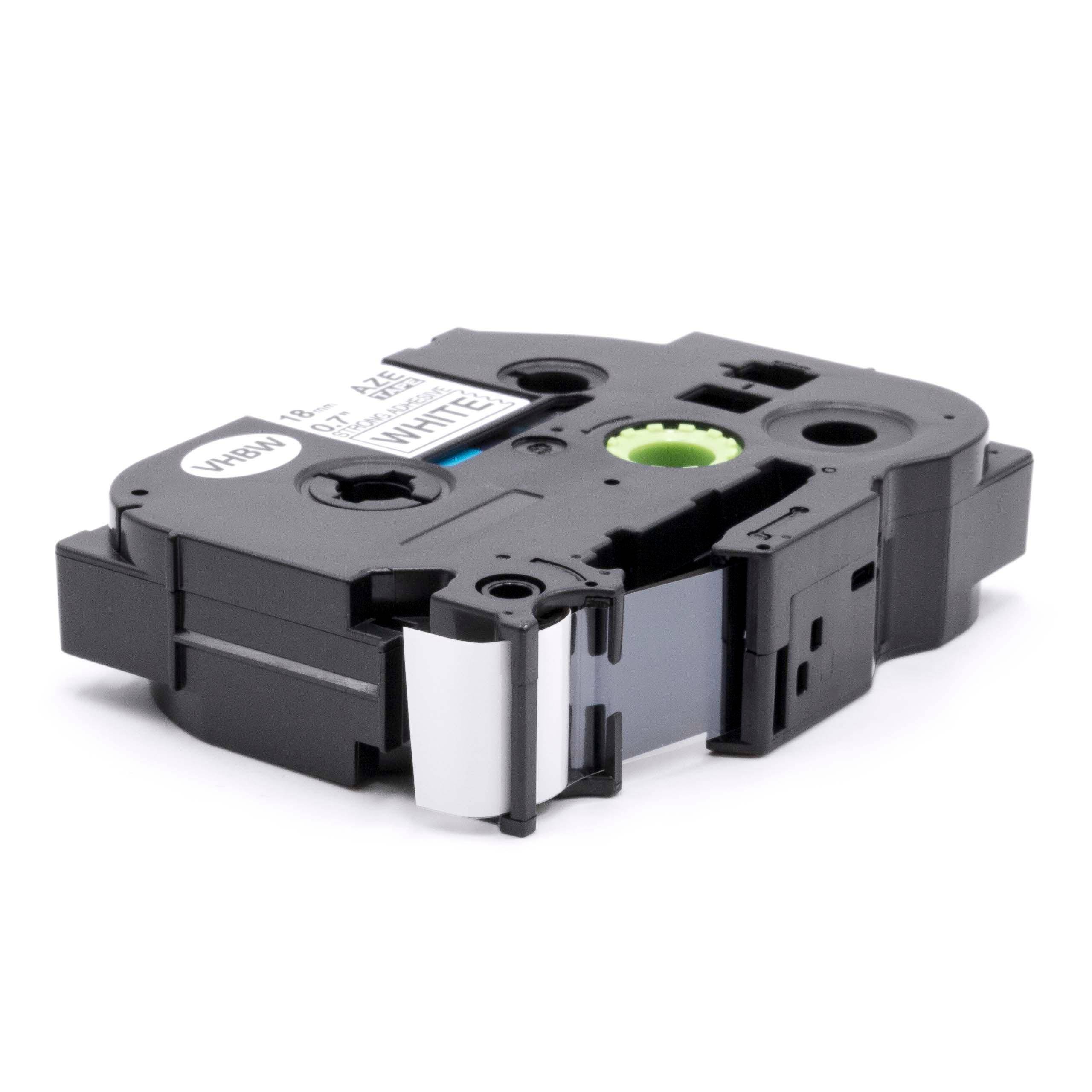 vhbw Schriftband-Kassette Ersatz für Brother S241 für Etiketten-Drucker 18mm Schwarz auf Weiß, Extra Stark