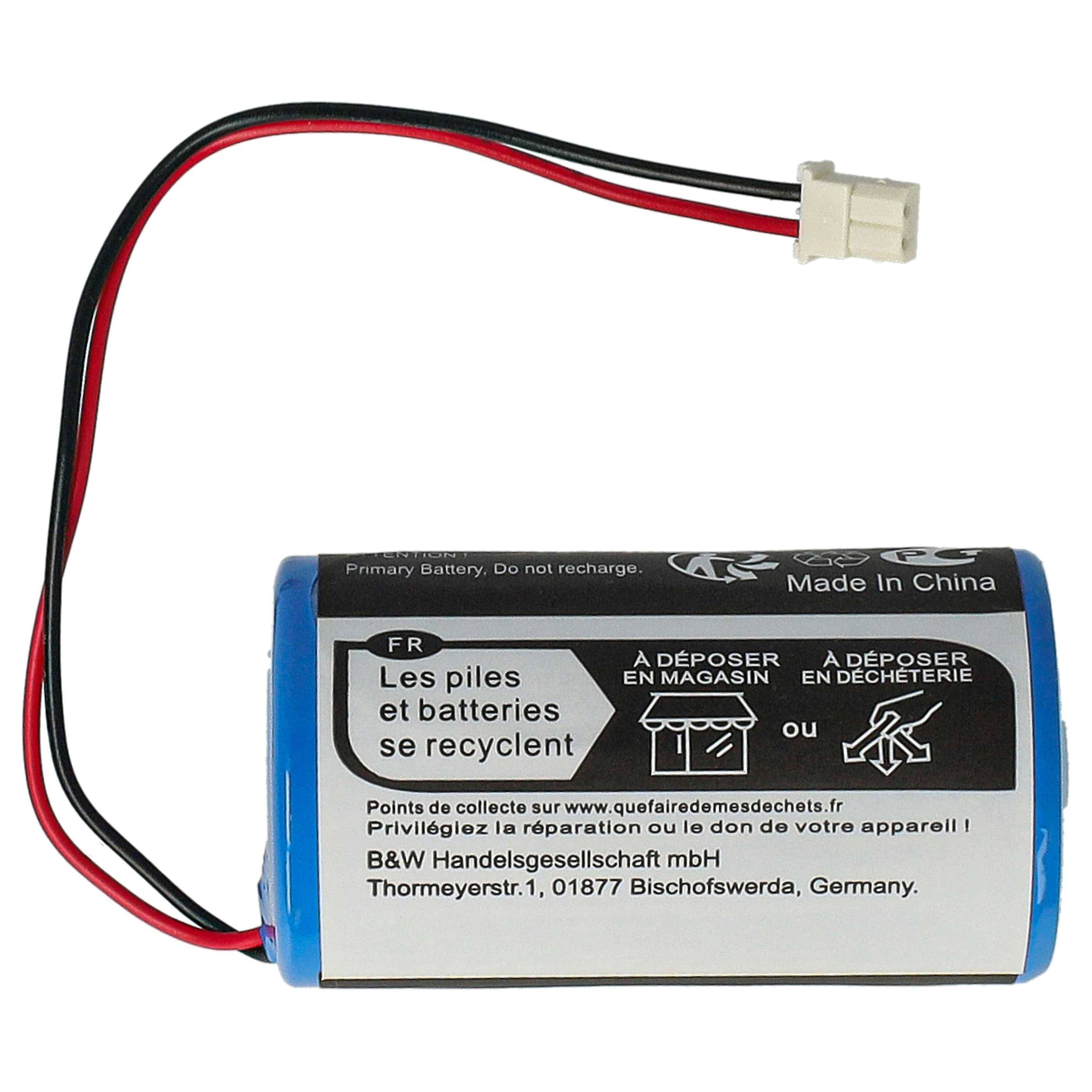 vhbw 5x Batterie Ersatz für Visonic 0-9912-K, ER34615M, ER34615M/W200, 88030498 für Alarmanlage, Alarmsystem (14500 mAh, 3,6 V, Li-SOCl2)