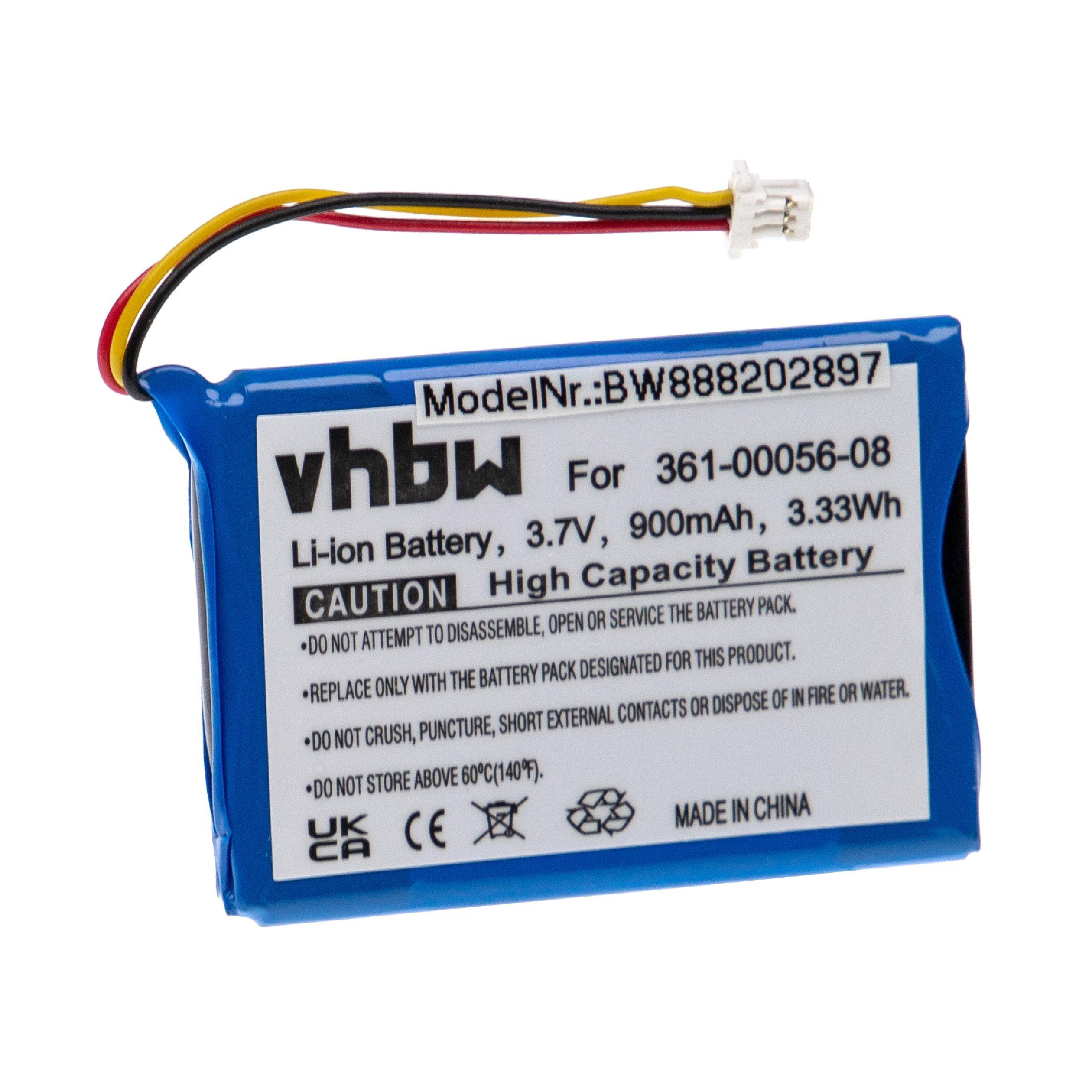 vhbw Akku Ersatz für Garmin 361-00056-01, 361-00056-50 für GPS Navigation Navi (900mAh, 3,7V, Li-Ion)
