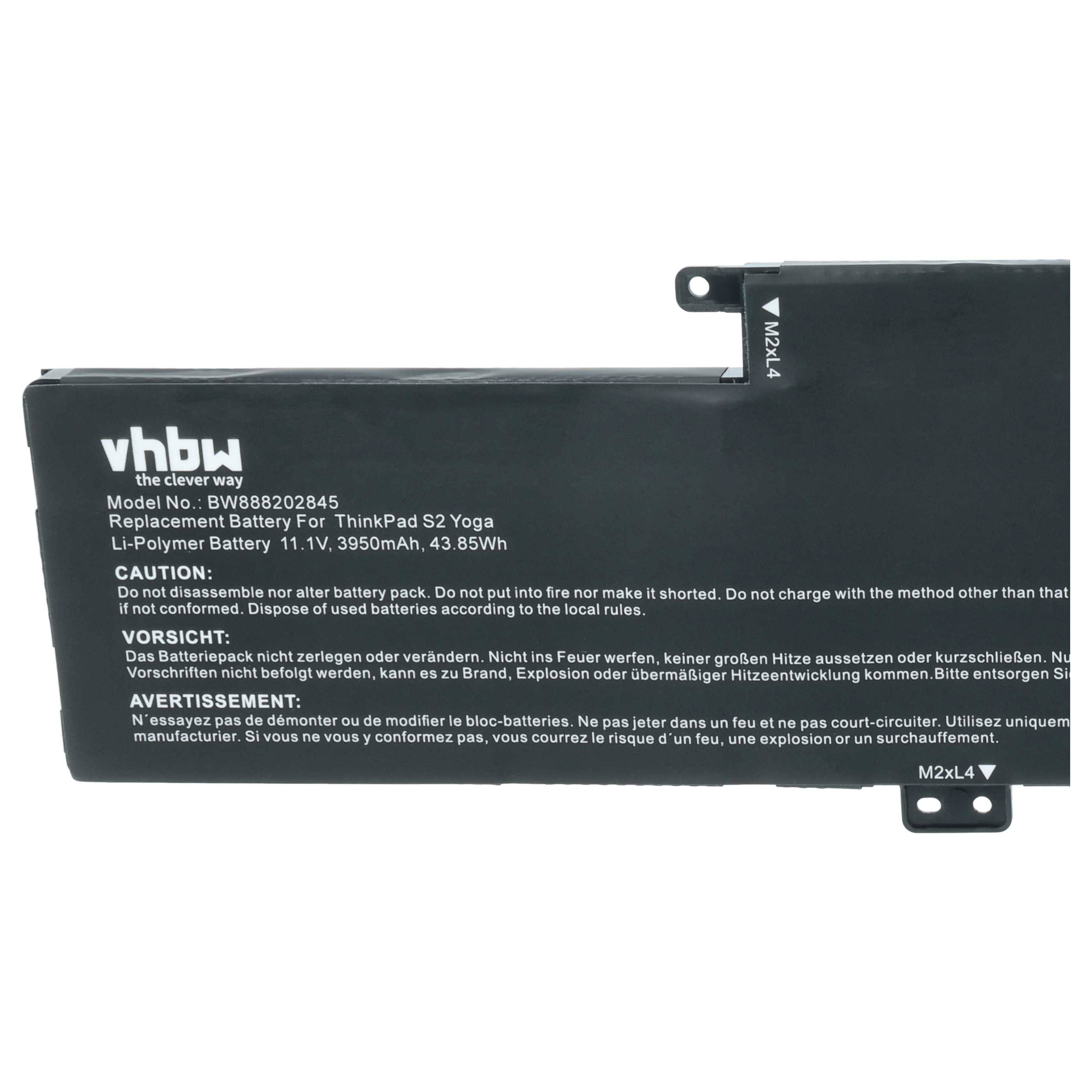 vhbw Akku kompatibel mit Lenovo TP L390-20NUS0RV00, TP L390-20NUS0K300, TP L390-20NUS0BX00 Notebook (3950 mAh, 11,1 V, Li-Polymer)