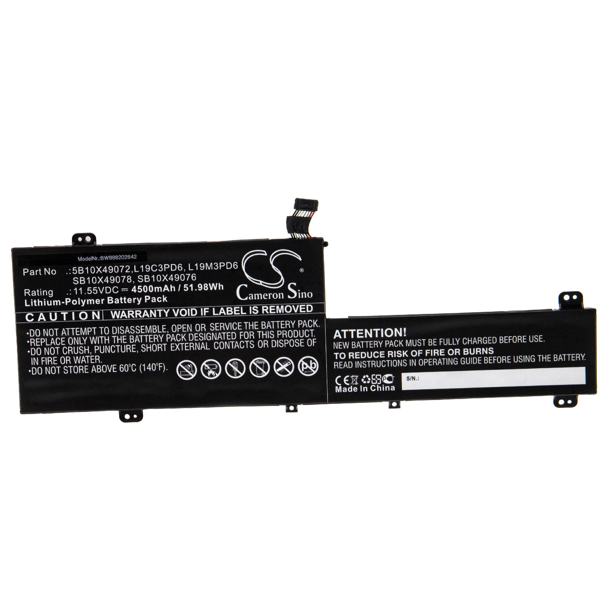 vhbw Akku kompatibel mit Lenovo IdeaPad Flex 5-15IIL05 81X3CTO1WW, Flex 5-15IIL05 81X3008SAU Notebook (4500 mAh, 11,55 V, Li-Polymer)