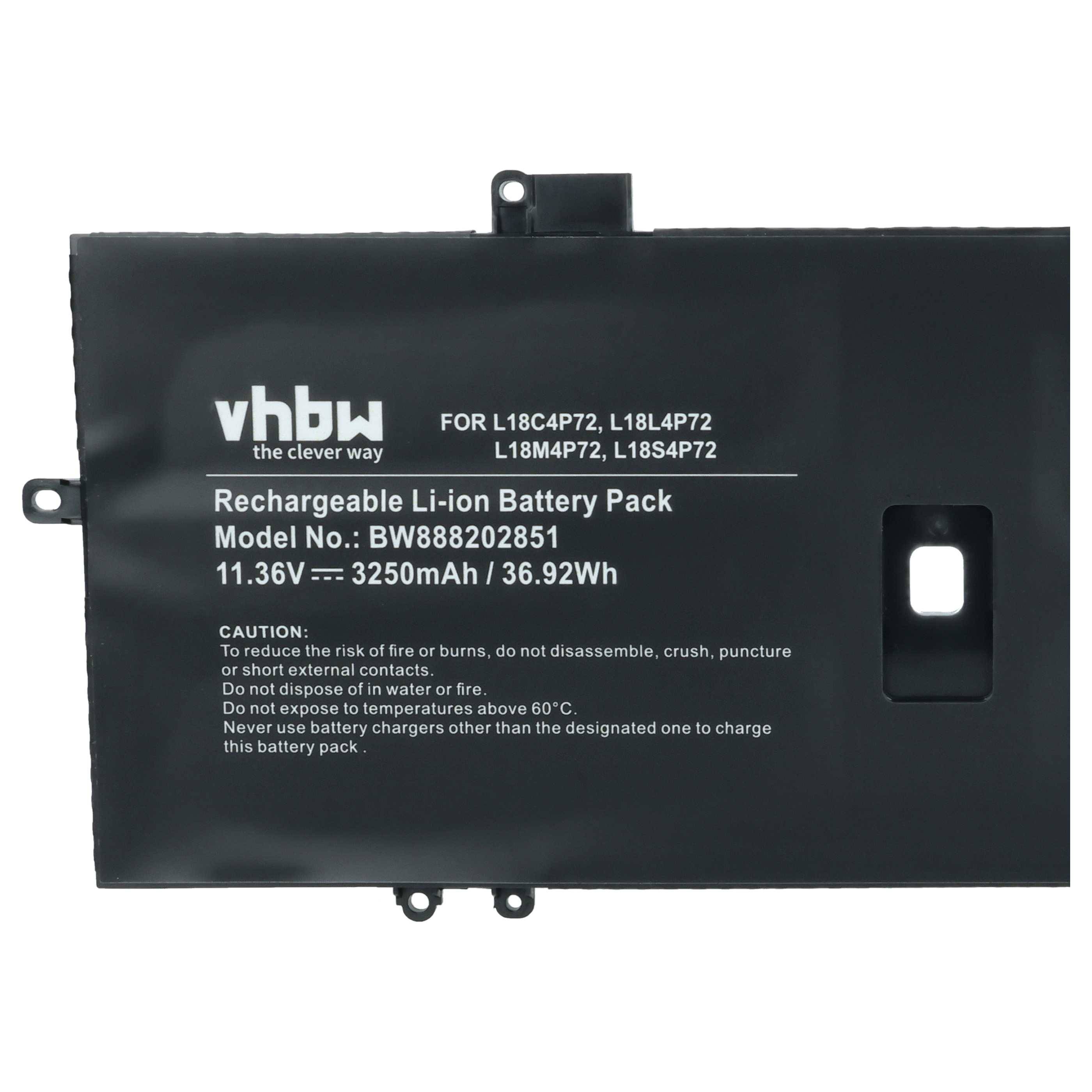 vhbw Akku kompatibel mit Lenovo Thinkpad X1 Carbon G7 20R1-000YUS | Notebook (3250 mAh, 11,36 V, Li-Polymer)