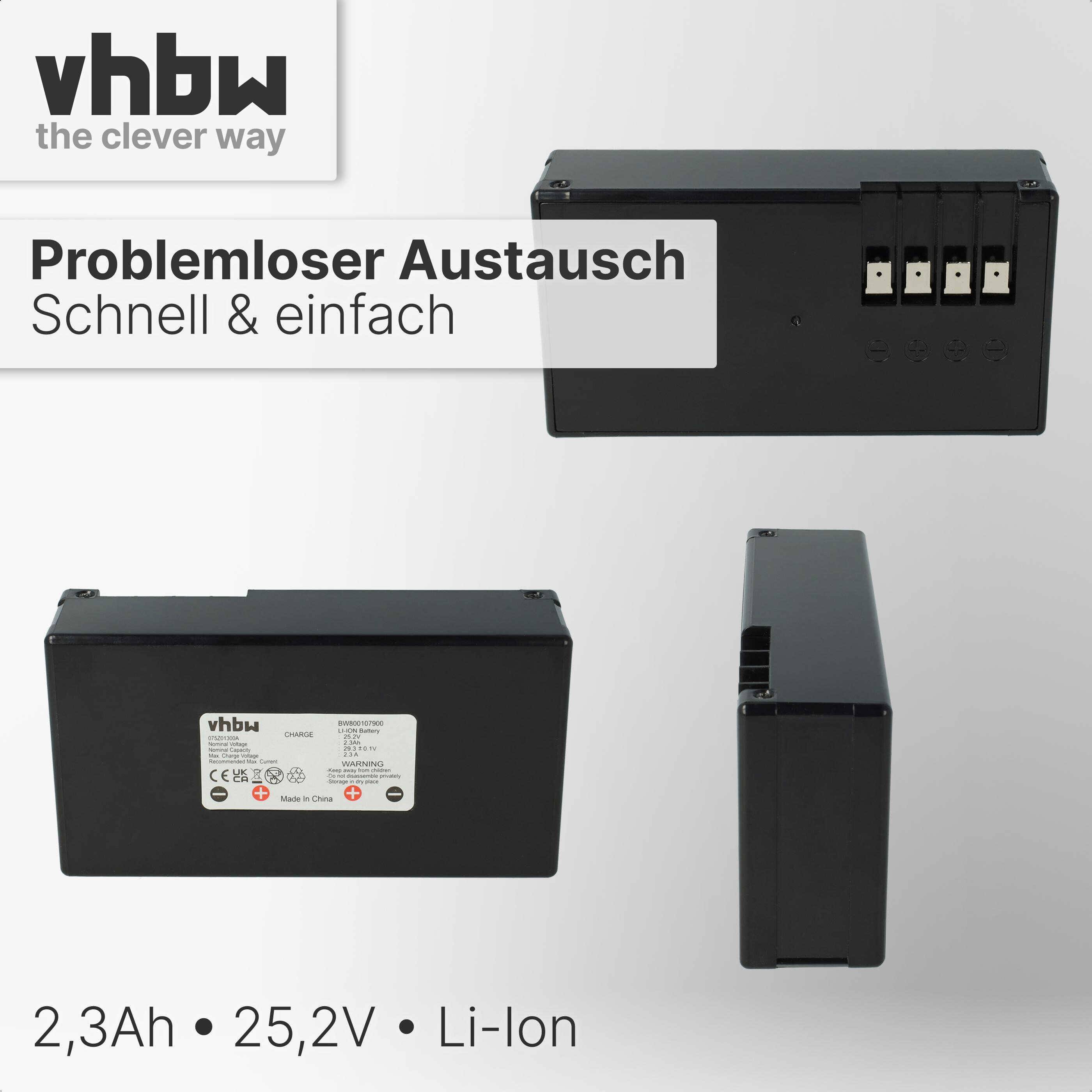 vhbw Akku kompatibel mit Ambrogio L35 Deluxe, L30e Lite +, L30 Basic (2300mAh, 25,2V, Li-Ion)