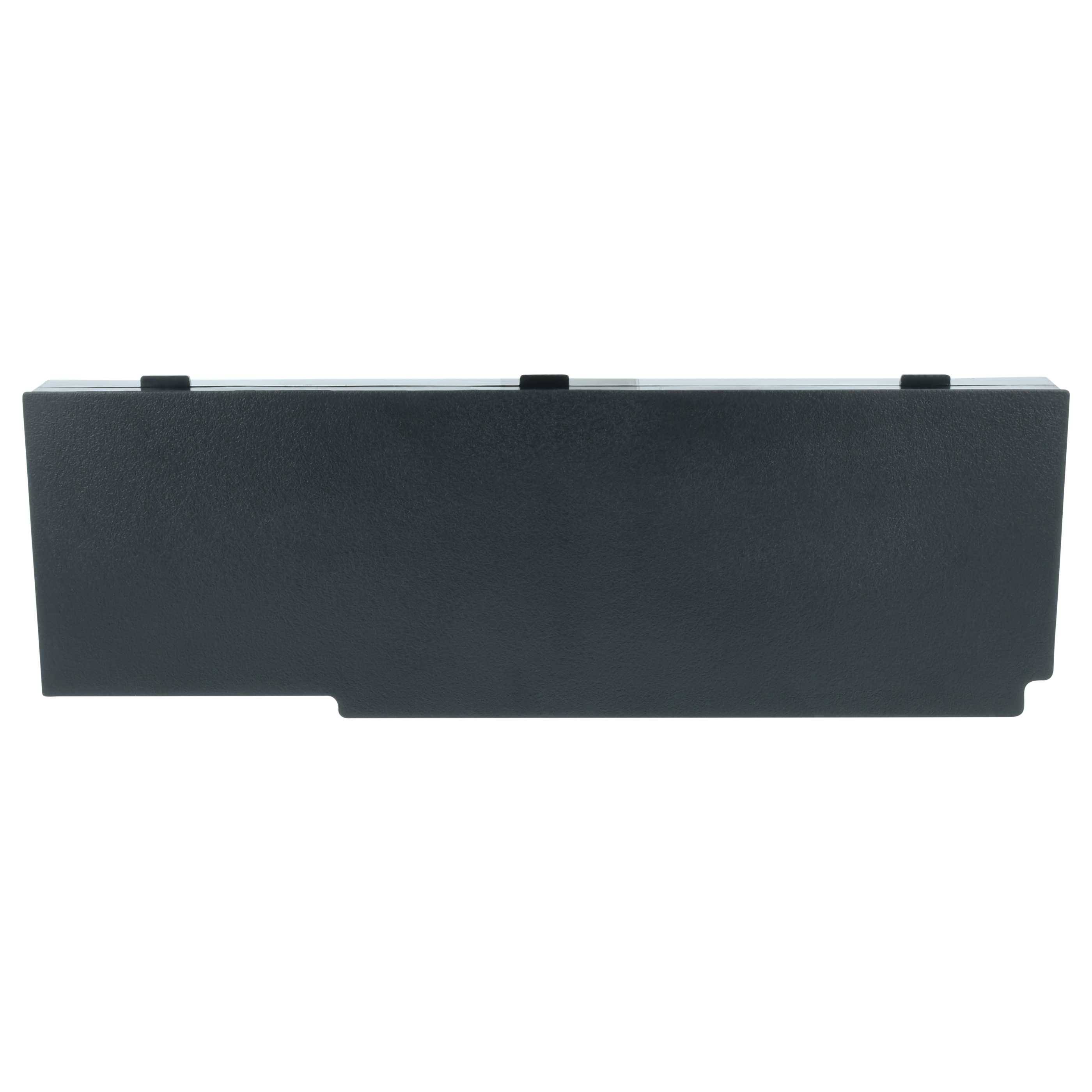 Ein schwarzer, rechteckiger Heckspoiler, von hinten betrachtet, mit einer flachen Oberfläche und modernem Design.