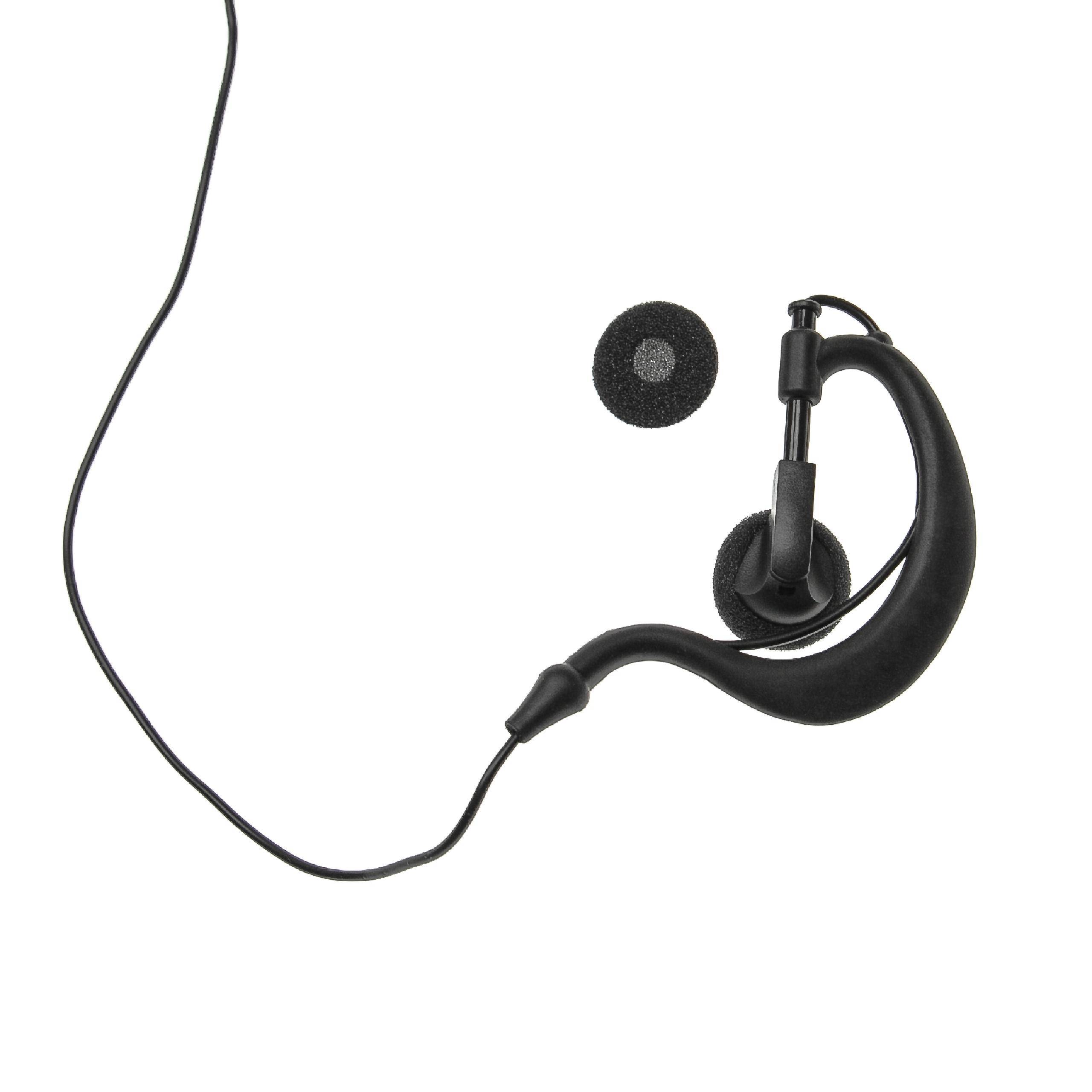 vhbw Headset kompatibel mit Yaesu / Vertex VX-354, VX-400, VX-410, VX-414, VX-420, VX-424, VX-427, VX-450 Funkgerät - G-Form