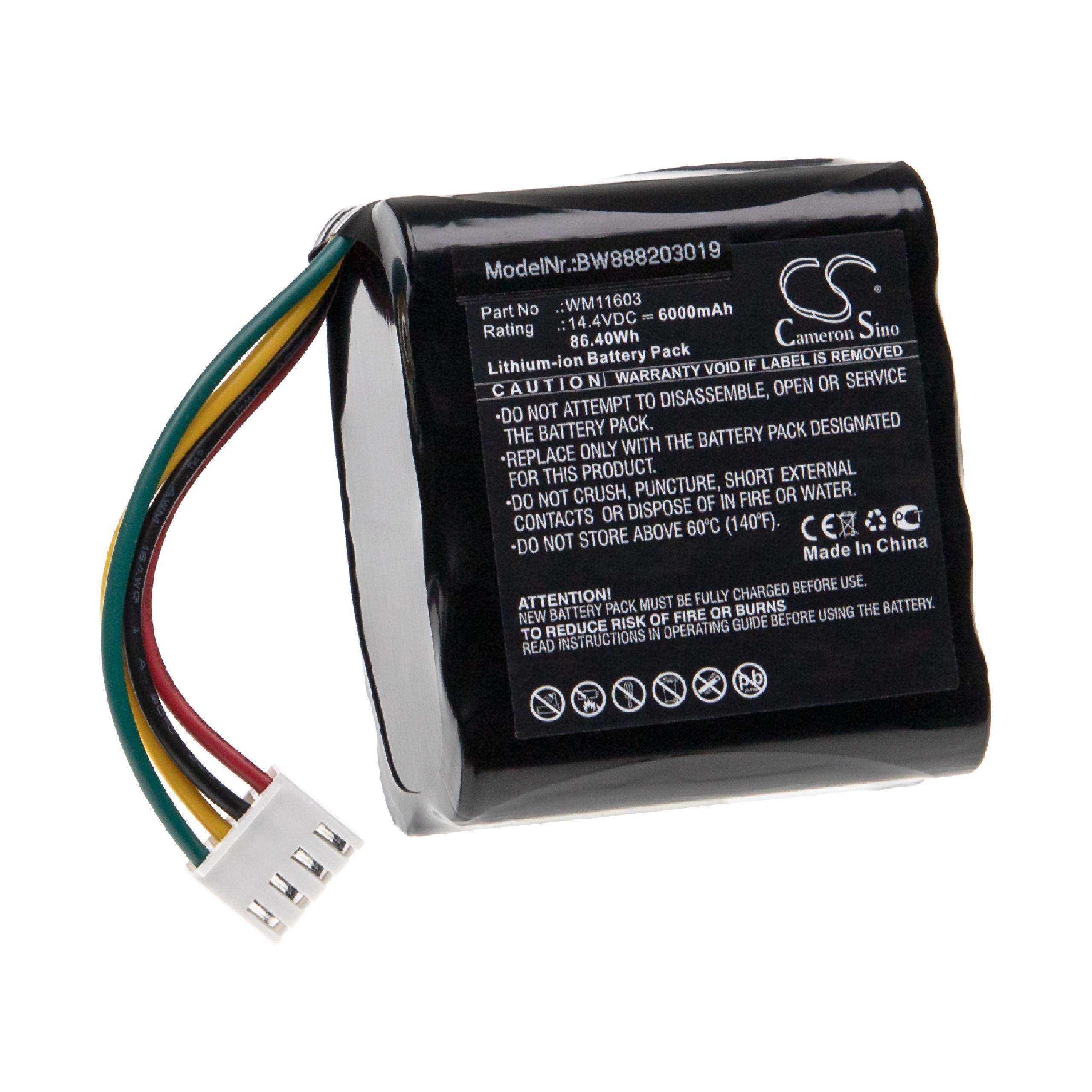 vhbw Akku Ersatz für Atmos 319.0031.0, 319.0030.0 für Medizintechnik (6000 mAh, 14,4 V, Li-Ion)