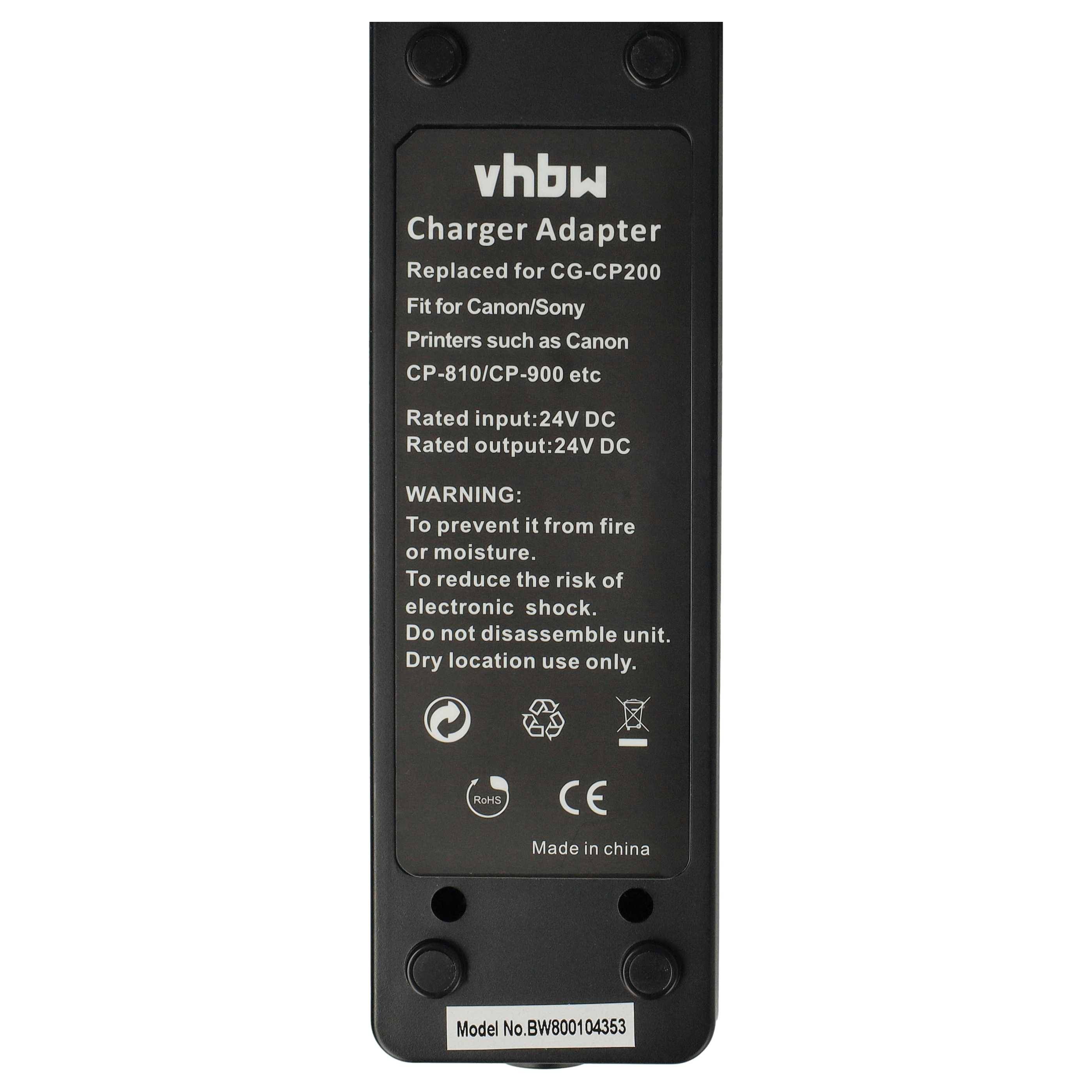 vhbw Akku-Ladegerät kompatibel mit Canon Selphy CP-400, CP-500, CP500 Drucker - Akku-Adapter für Fotodrucker