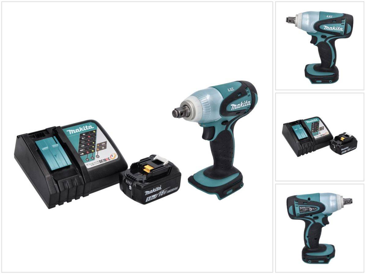 Makita DTW 251 RT1 Akku Schlagschrauber 18 V 230 Nm 1/2" + 1x Akku 5,0 Ah + Ladegerät