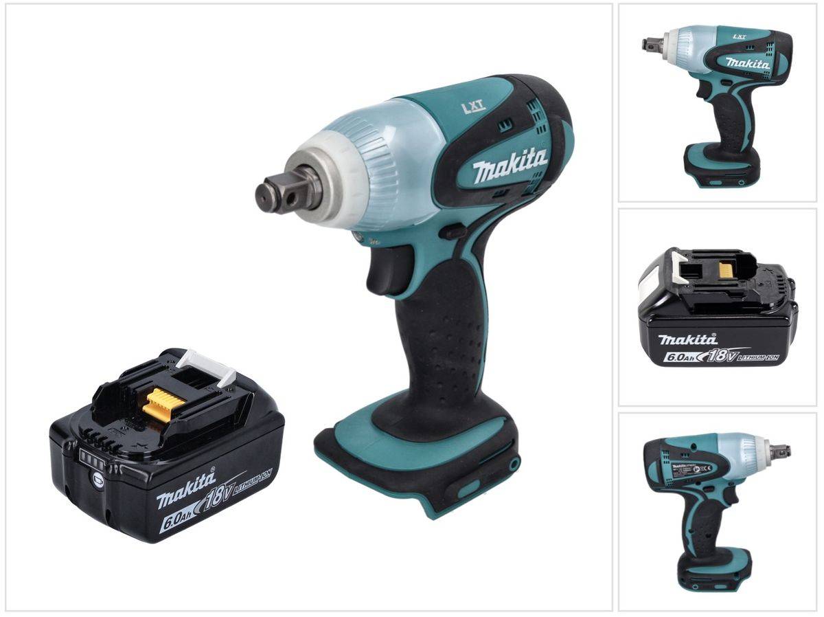 Makita DTW 251 G1 Akku Schlagschrauber 18 V 230 Nm 1/2" + 1x Akku 6,0 Ah - ohne Ladegerät