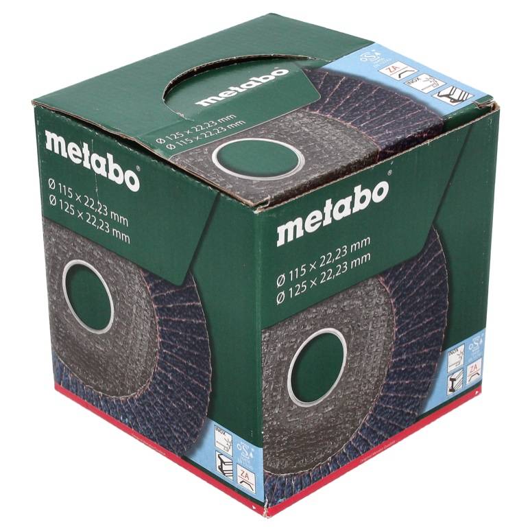 Metabo Lamellenschleifteller Fächerscheibe P 40 125 mm 22,23 mm ( 20 x 623147000 ) für Winkelschleifer