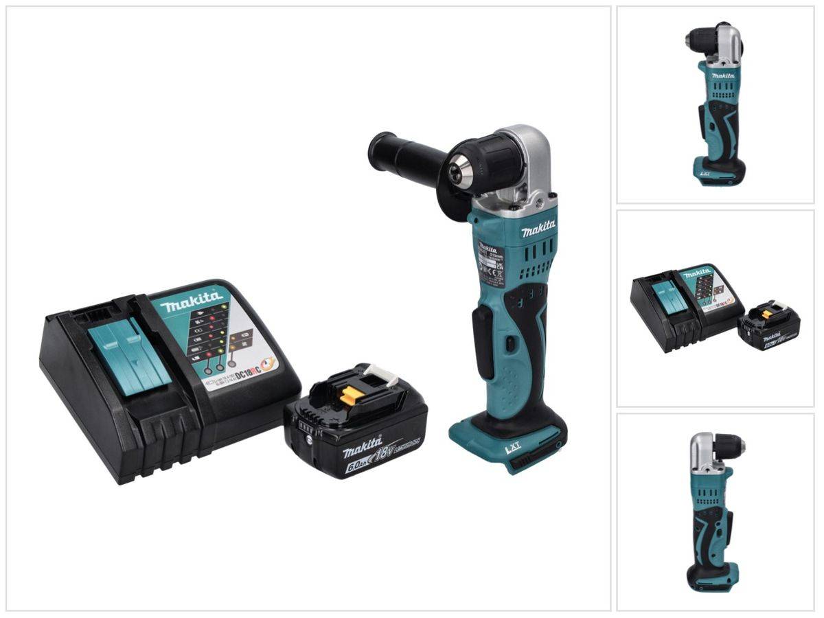 Makita DDA 351 RG1 Akku Winkelbohrmaschine 18 V 13,5 Nm + 1x Akku 6,0 Ah + Ladegerät