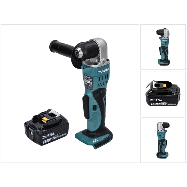 Makita DDA 351 T1 Akku Winkelbohrmaschine 18 V 13,5 Nm + 1x Akku 5,0 Ah - ohne Ladegerät Makita DDA 351 T1 Akku Winkelbohrmaschine 18 V 13,5 Nm + 1x Akku 5,0 Ah - ohne Ladegerät