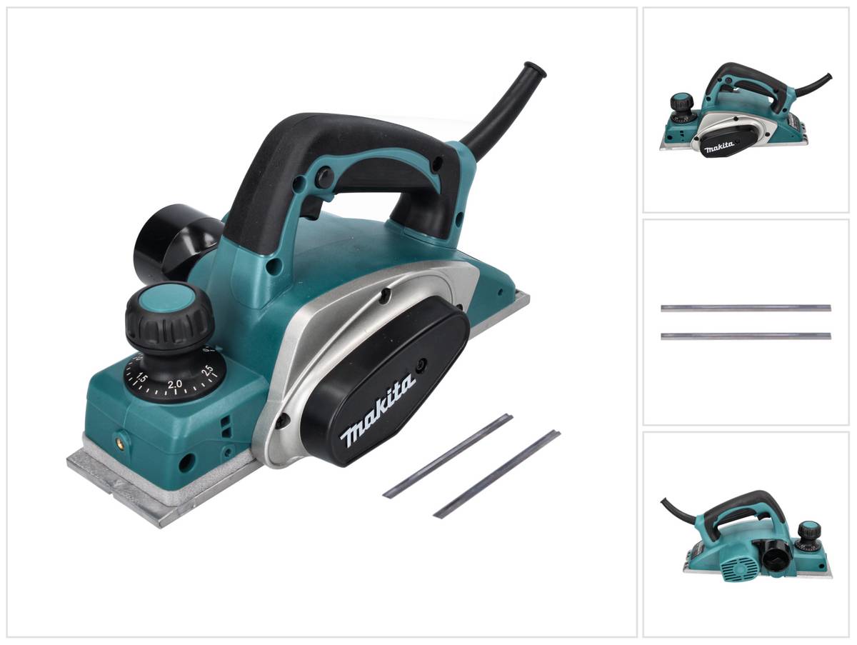 Makita KP 0800 Falzhobel / Elektrohobel 620 W 82 mm + Wendemesser - ohne Koffer
