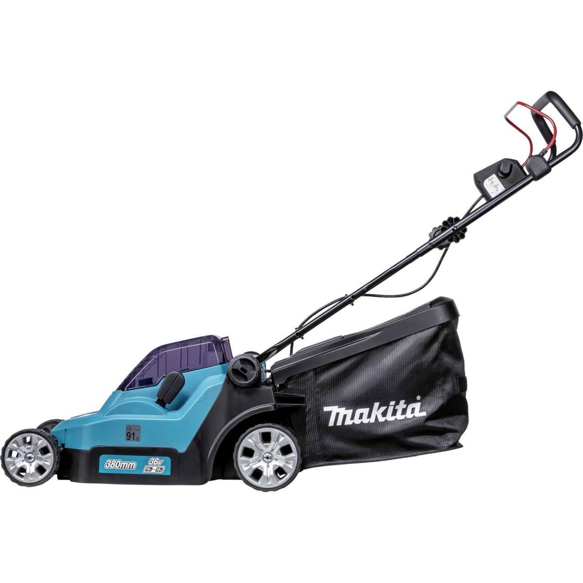 Makita DLM382PT2 - Rasenmäher - schnurlos - 18 V - 5 Ah - 2 Akkus, ohne Ladegerät