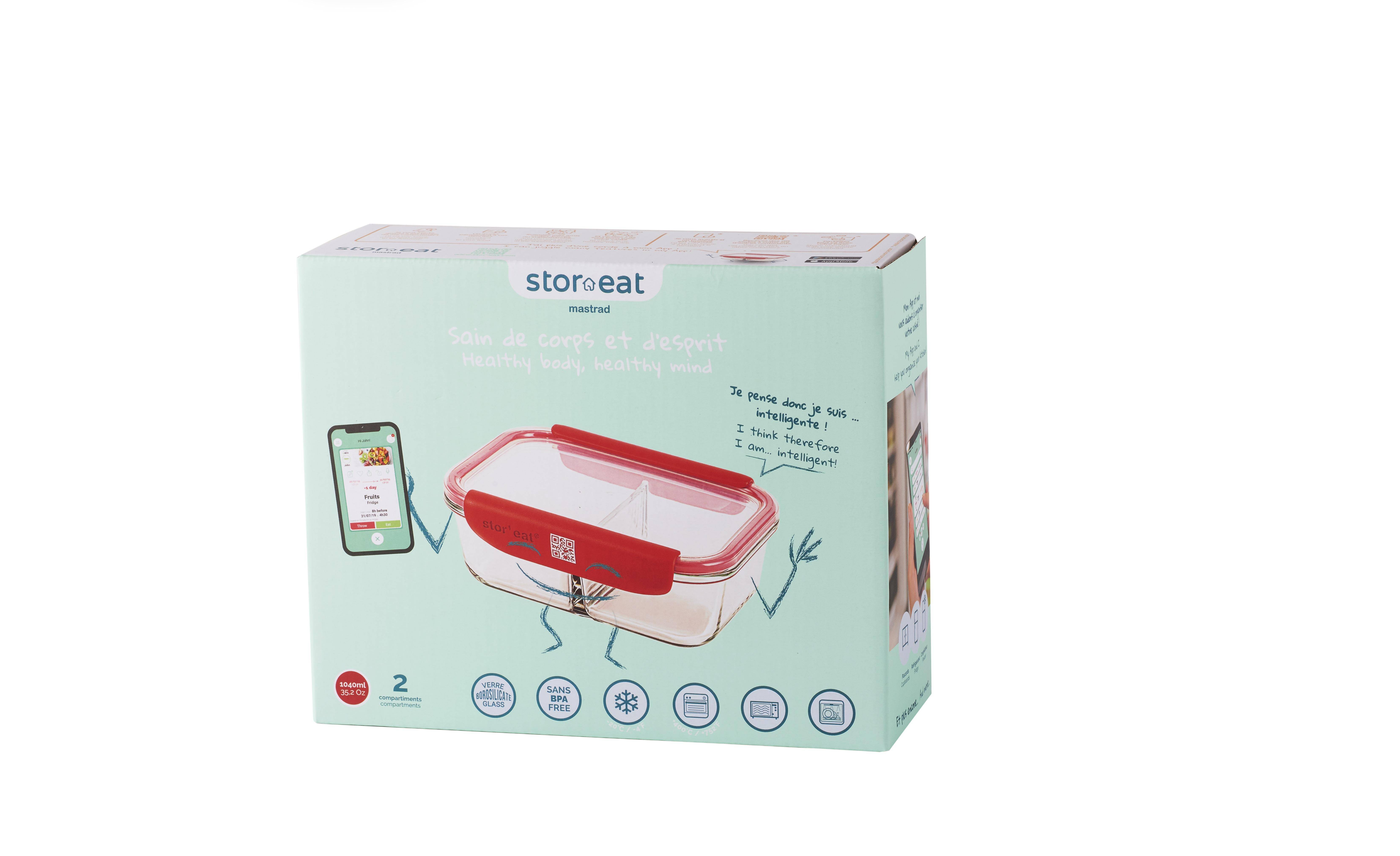 Aufbewahrungsbehälter, STOR'EAT, ca. 1000 ml, rot