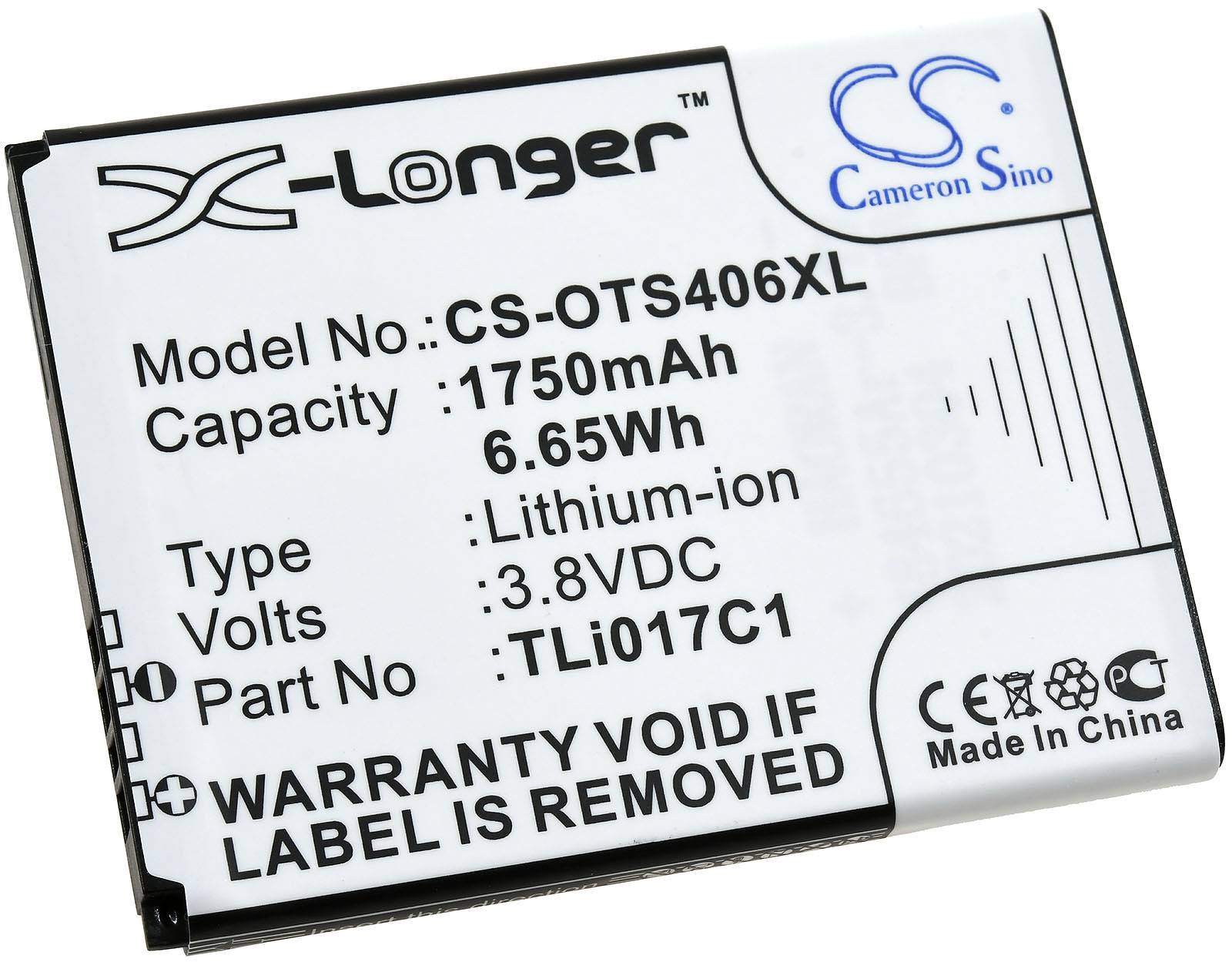 Powery Akku für Handy, Smartphone Alcatel OT-5019, 3,8V, Li-Ion