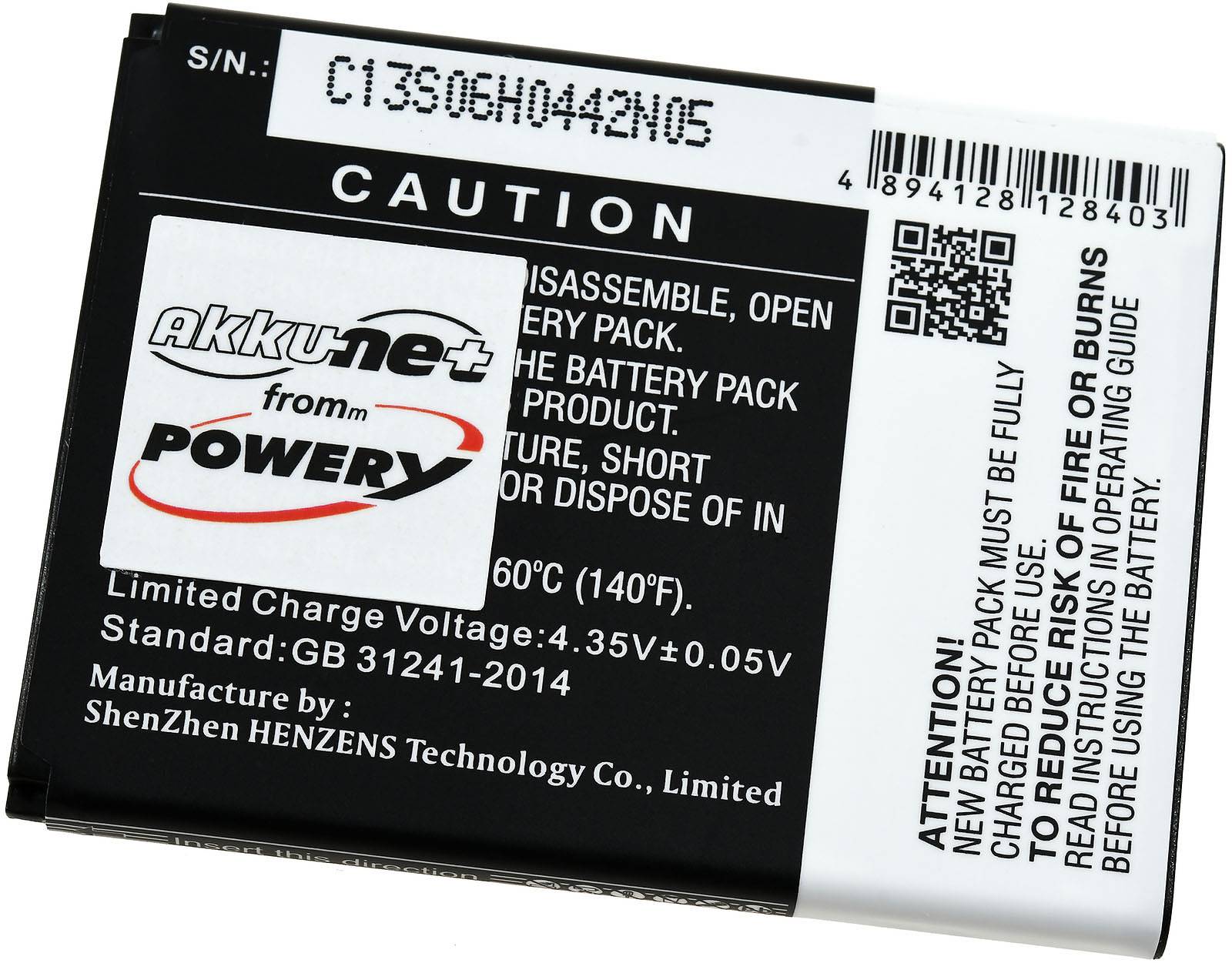 Powery Akku für Handy, Smartphone Alcatel OT-4060, OT-4060A, 3,8V, Li-Ion