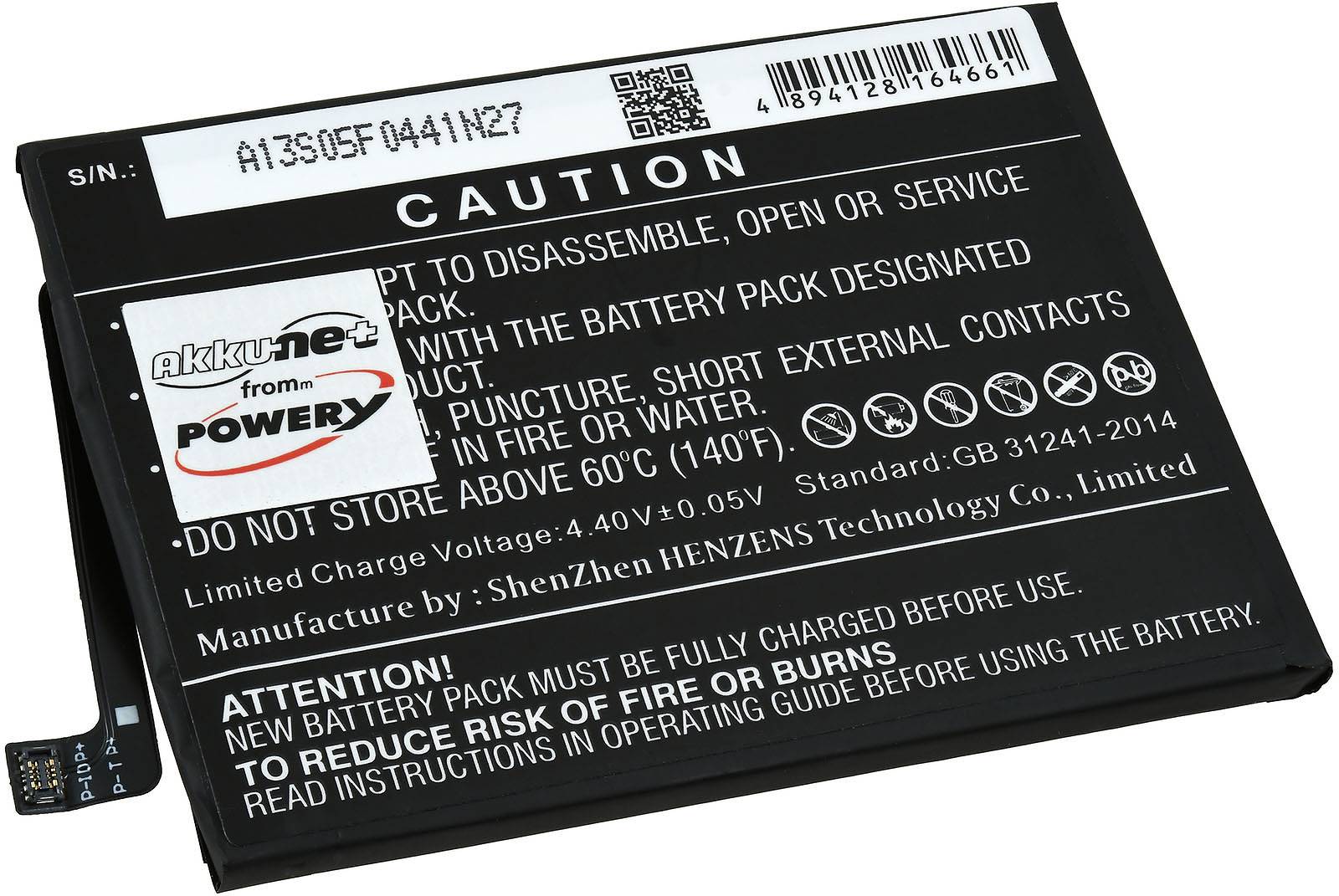 Powery Akku passend für Handy, Smartphone HTC Desire 20 Pro, Typ Q6655 u.a., 3,85V, Li-Polymer