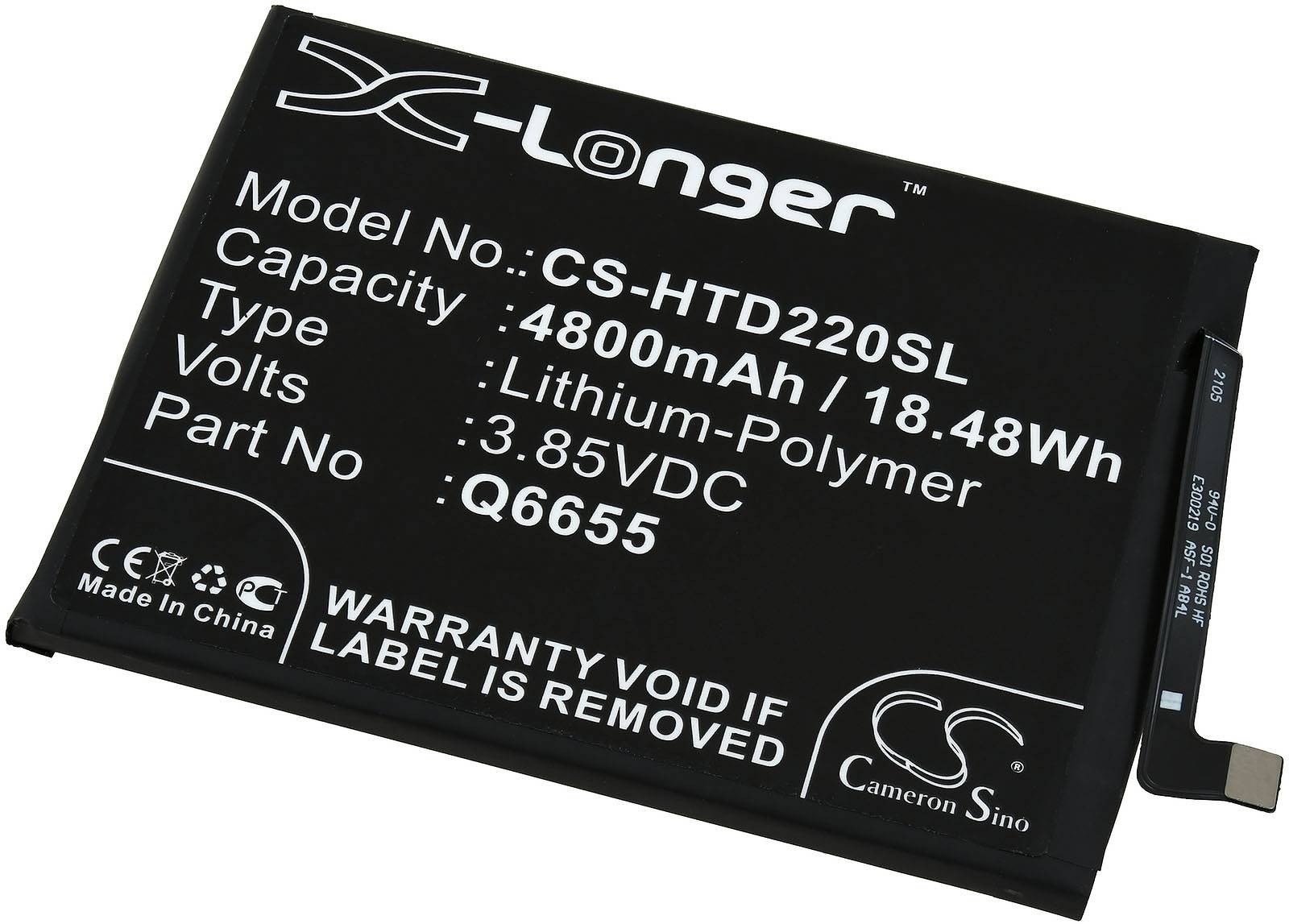 Powery Akku kompatibel mit HTC Typ Q6655, 3,85V, Li-Polymer
