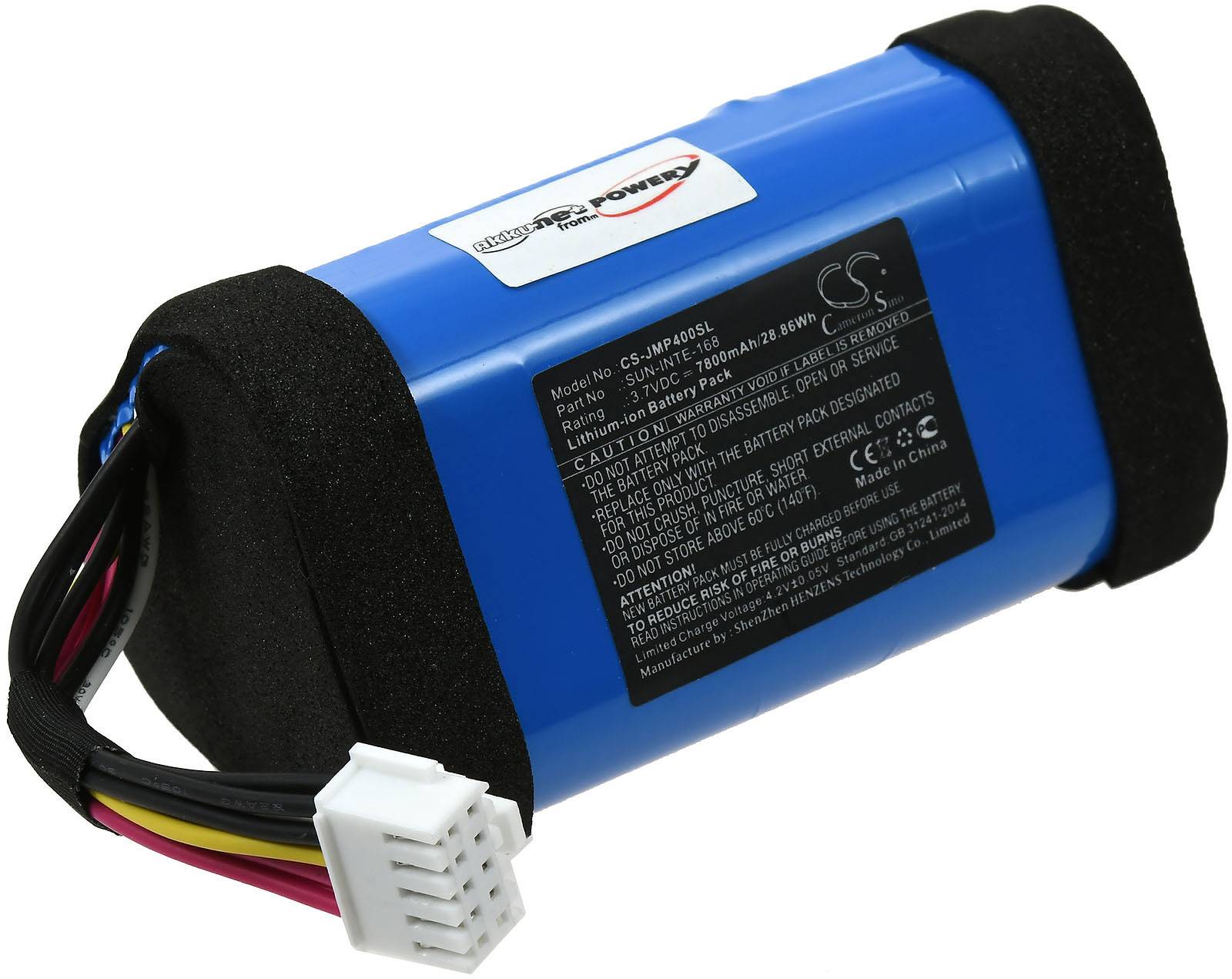 Powery Akku passend für Lautsprecher JBL Pulse 4, Typ SUN-INTE-168, 3,7V, Li-Ion