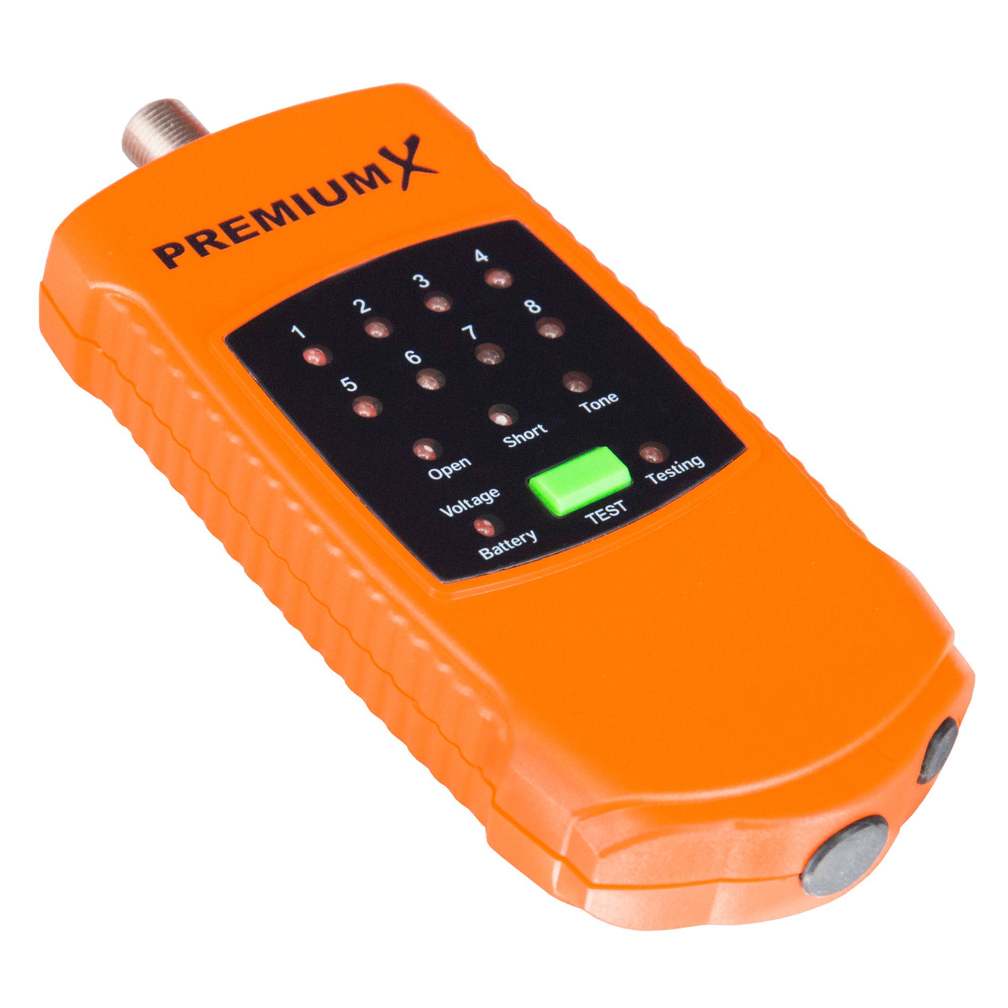 PremiumX CF-11 Kabelfinder Kabelprüfer Sat Cablefinder für Koaxialkabel 8-fach