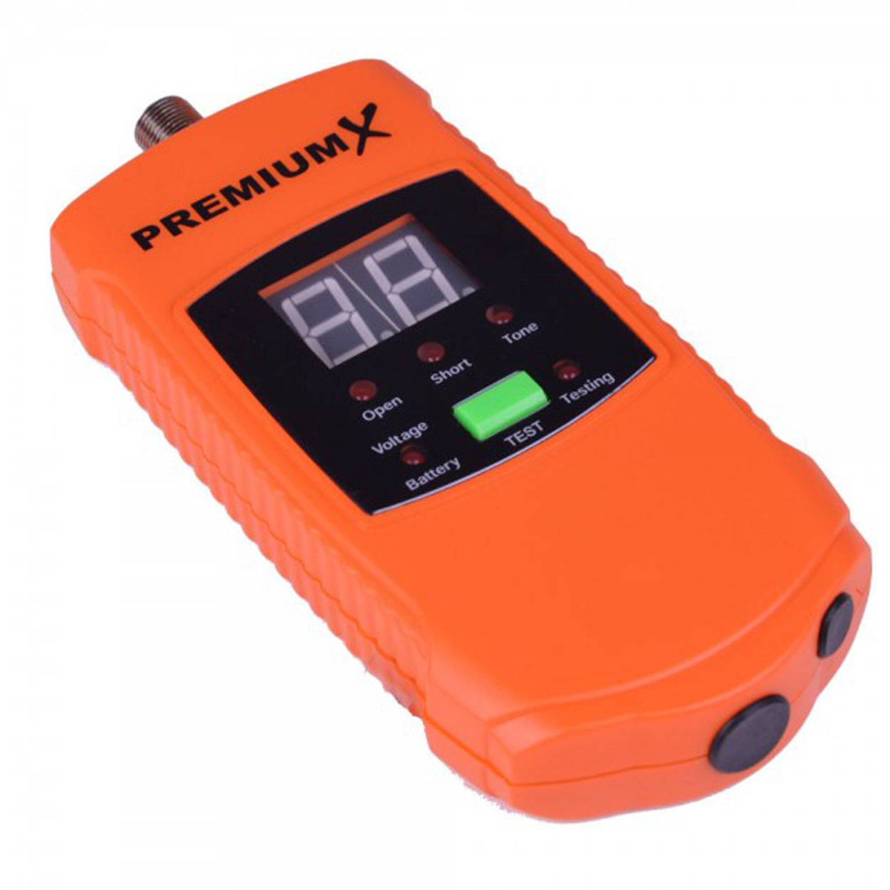 PremiumX CF-12 Kabelfinder Ortungsgerät Leitungssucher Wandscanner mit LCD Displayanzeige Sat Kabelprüfer für Koaxialkabel 8-fach