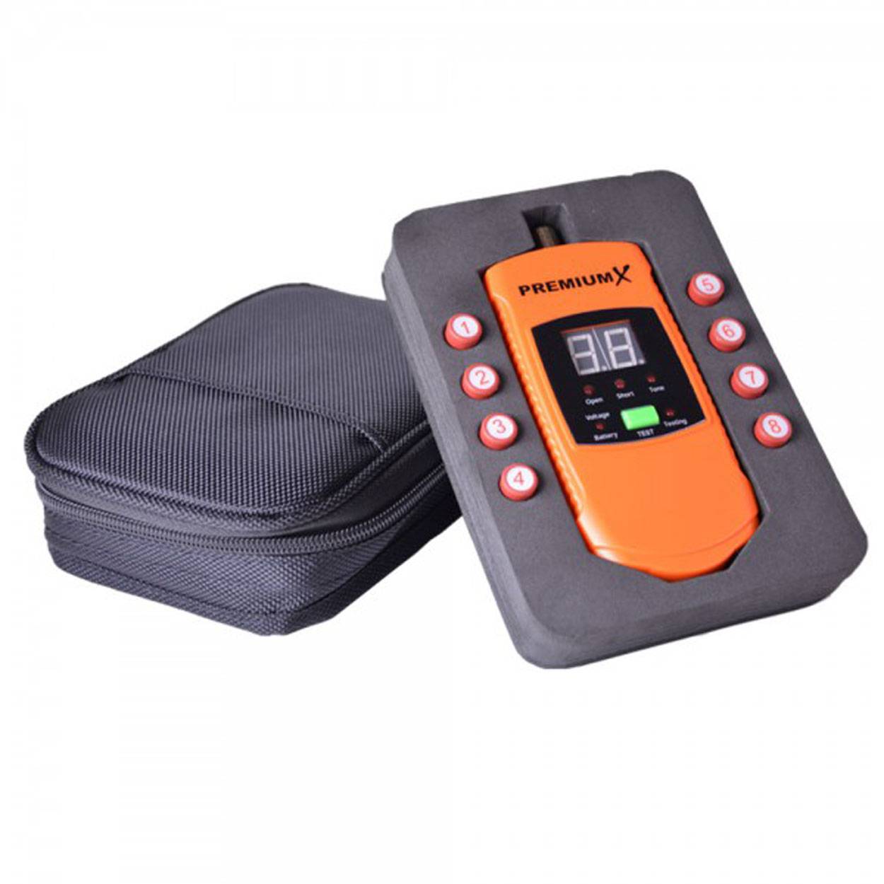 PremiumX CF-12 Kabelfinder Ortungsgerät Leitungssucher Wandscanner mit LCD Displayanzeige Sat Kabelprüfer für Koaxialkabel 8-fach