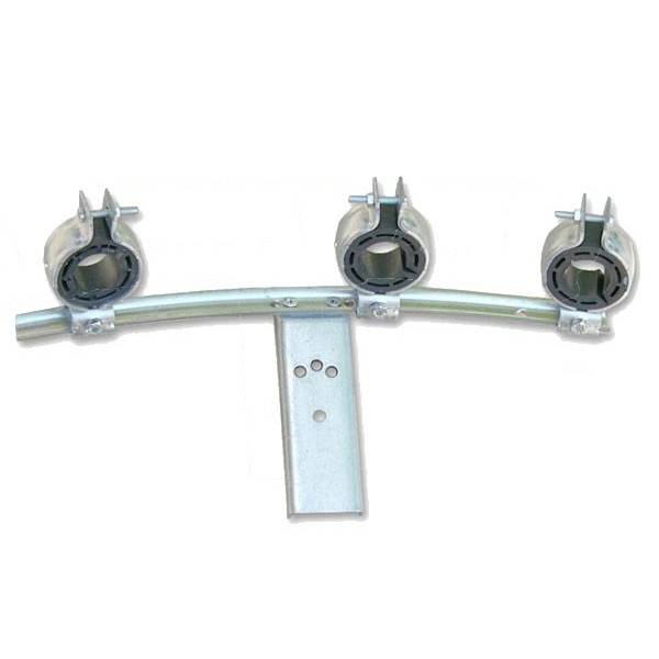 PremiumX 3-Fach Multifeedhalter verzinkt schmal LNB Halter Halterung Multifeed 3° Grad