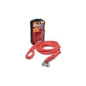 IWH KFZ-Abschleppseil Jumbo, 4.000 kg, mit Schäkel, rot mit Schlaufe, aus Polypropylene