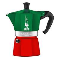 Bialetti 0005322, Moka pot, 0,13 l, Grün, Rot, Aluminium, 3 Tassen, Thermoplast