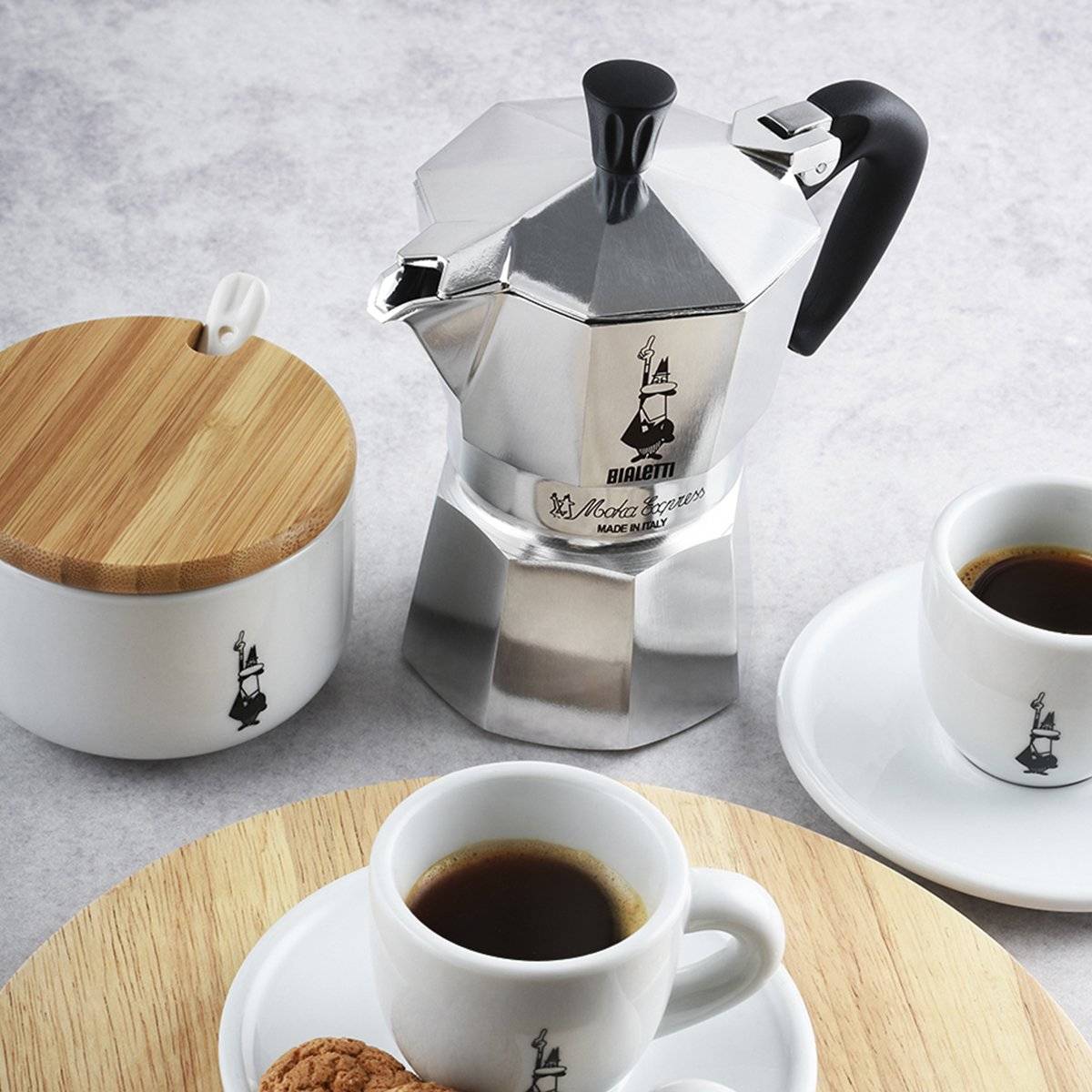 Bialetti Moka Express, Moka pot, Aluminium, Schwarz, Aluminium, 2 Tassen, Moka Express, CE