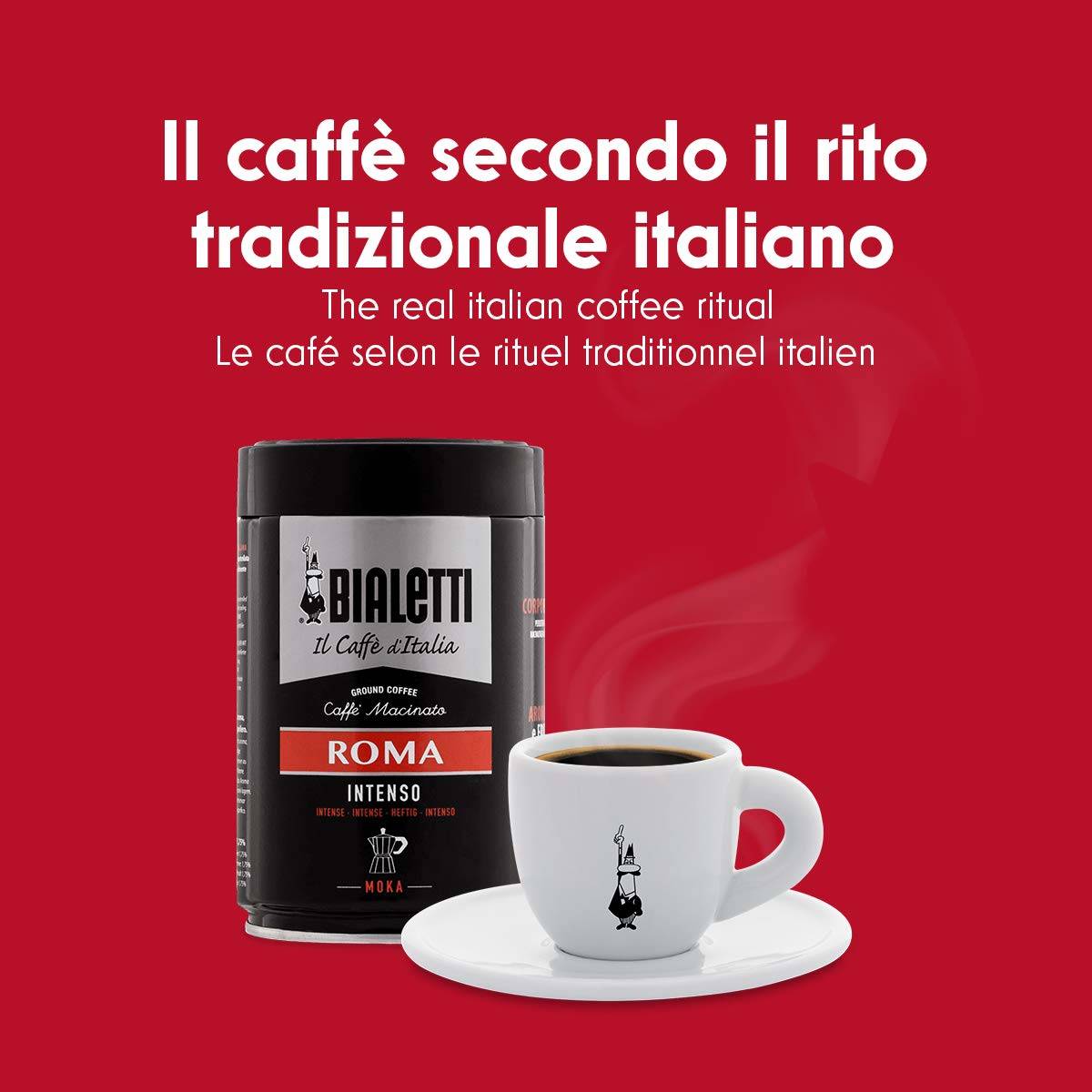 Bialetti Moka Express, Mokka-Kanne, 0,06 l, Aluminium, Schwarz, Aluminium, 1 Tassen, Moka Express