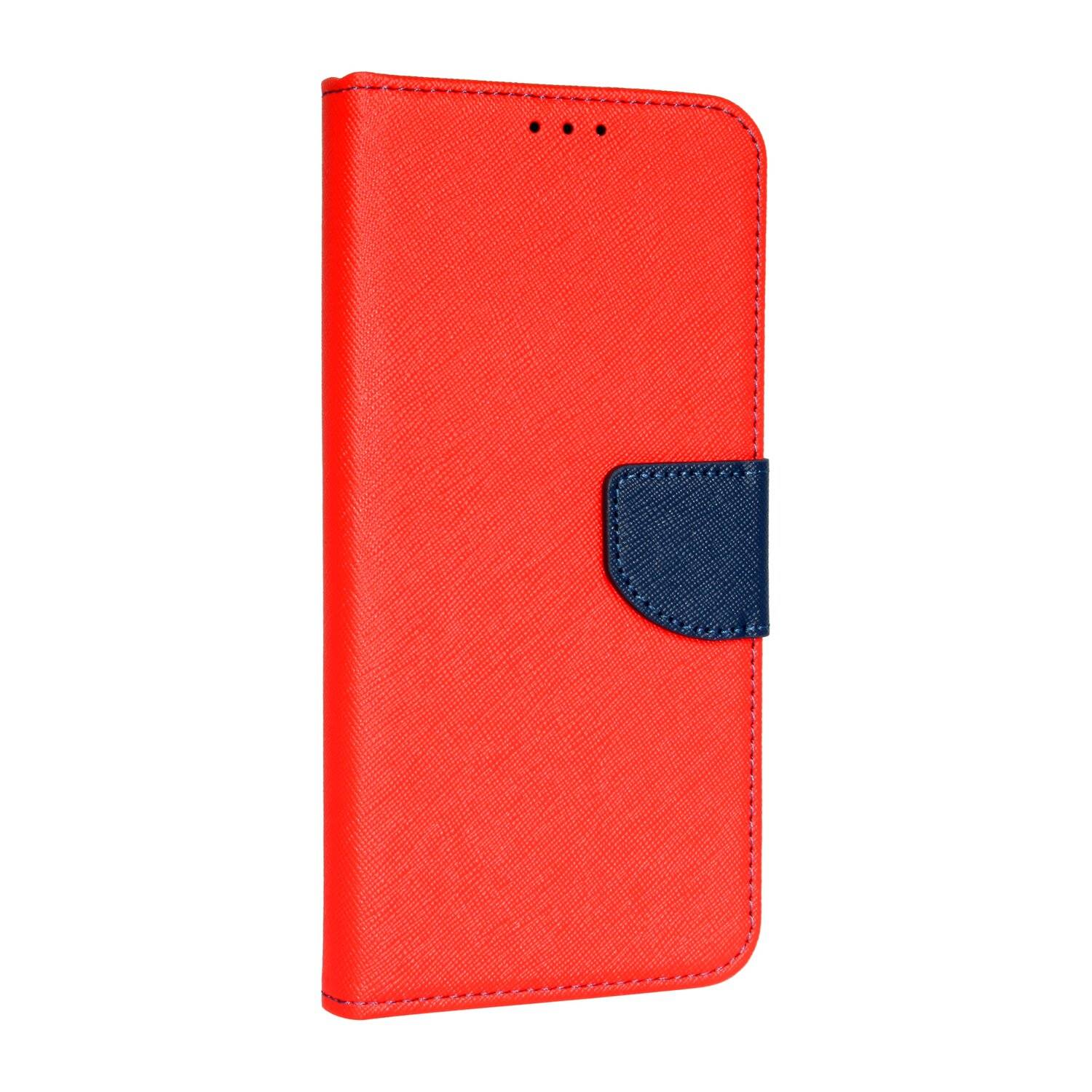 Buch Tasche "Fancy" für XIAOMI REDMI NOTE 10 PRO MAX Handy Hülle Etui Schutzhülle mit Standfunktion, Kartenfach Rot-Blau
