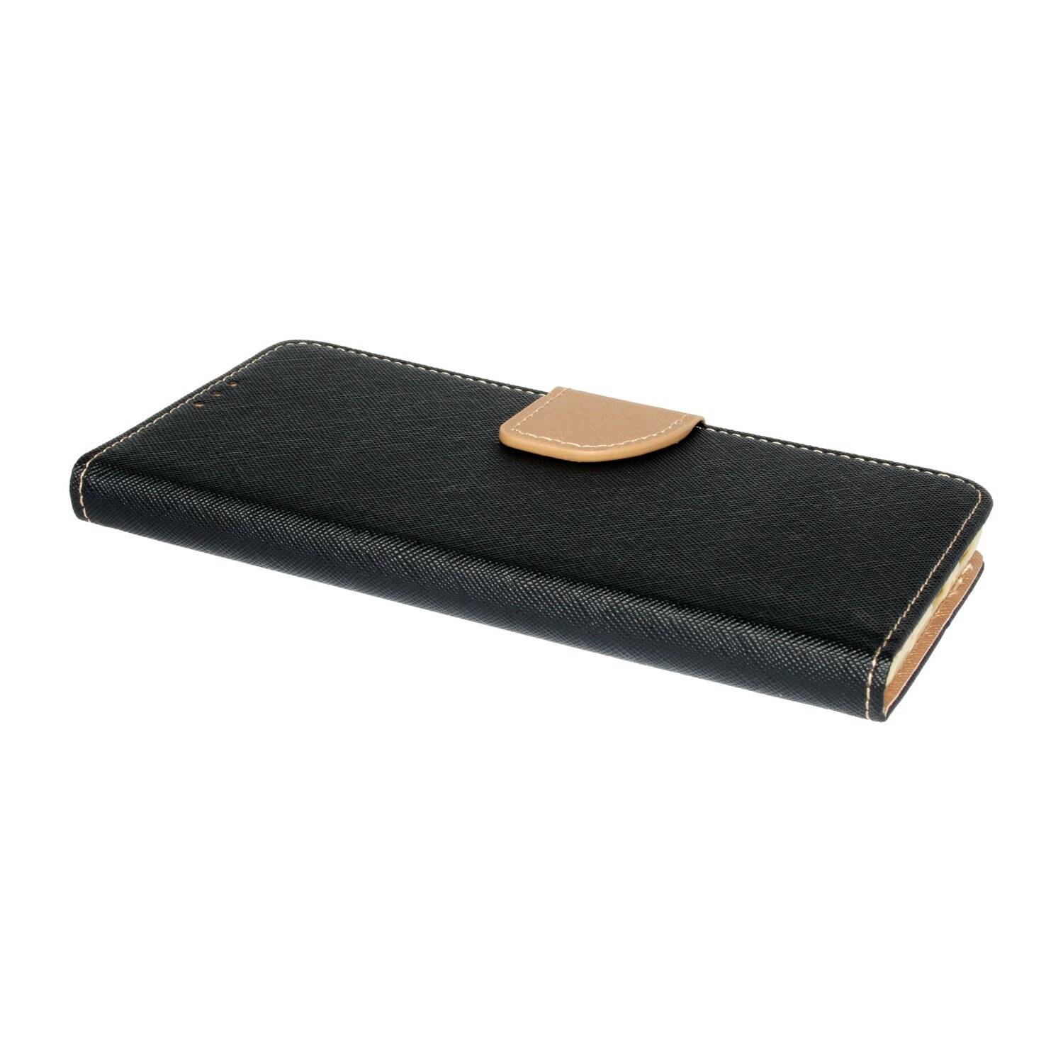 Buch Tasche "Fancy" für XIAOMI REDMI NOTE 10 PRO MAX Handy Hülle Schutzhülle mit Standfunktion, Kartenfach Schwarz-Gold