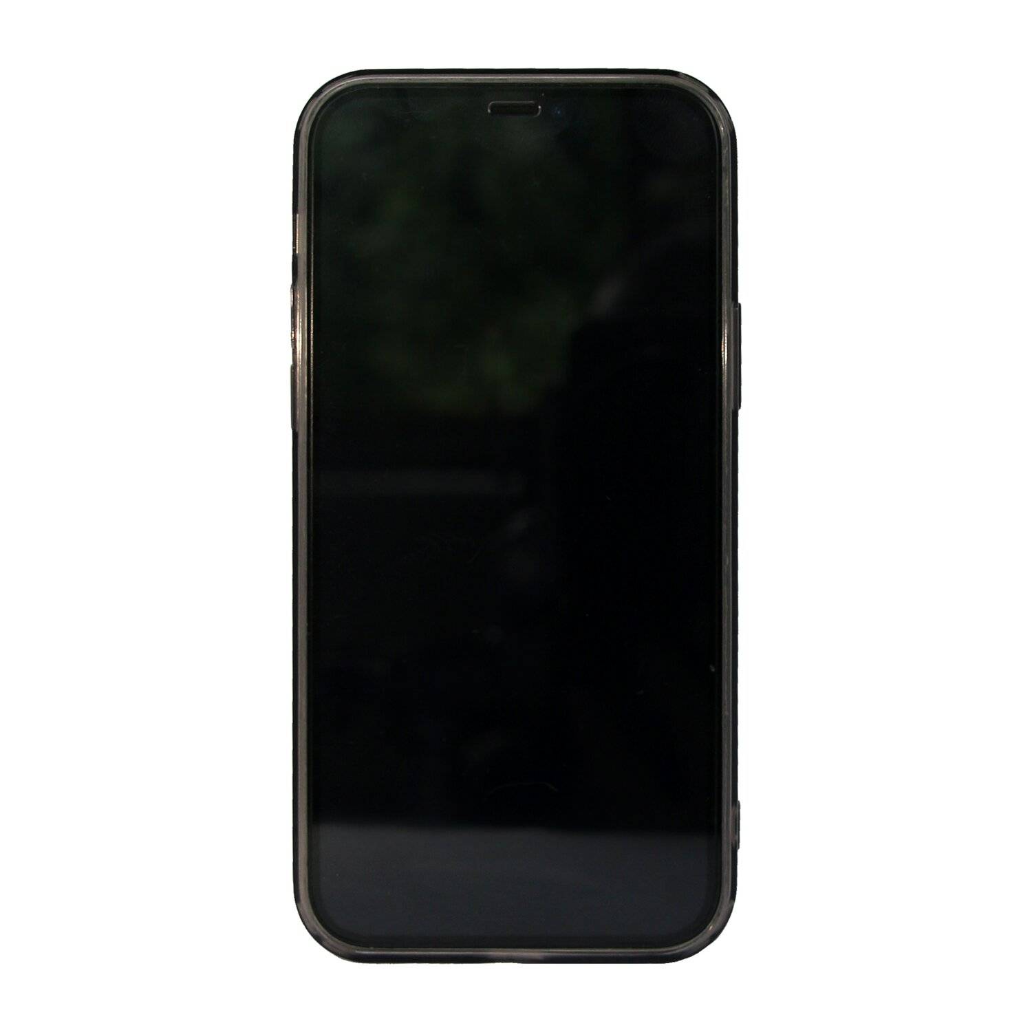 Schutzhülle TPU mit Kameraschutz Bumper Hülle Case Handy Smartphone für iPhone 12 Dunkel-Transparent